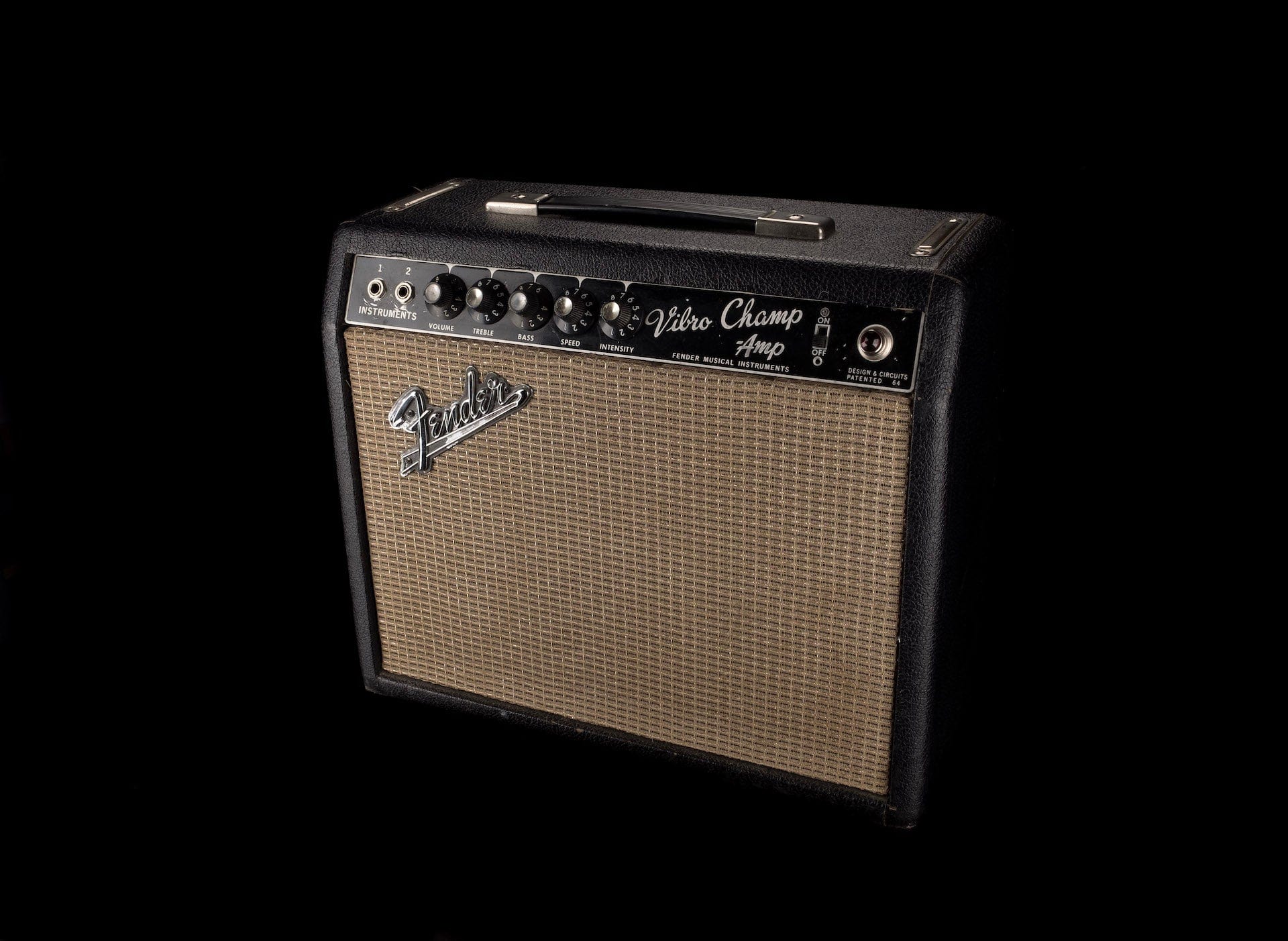 Vintage 1965 Fender Vibro Champ Guitar Amp Combo - Image 2