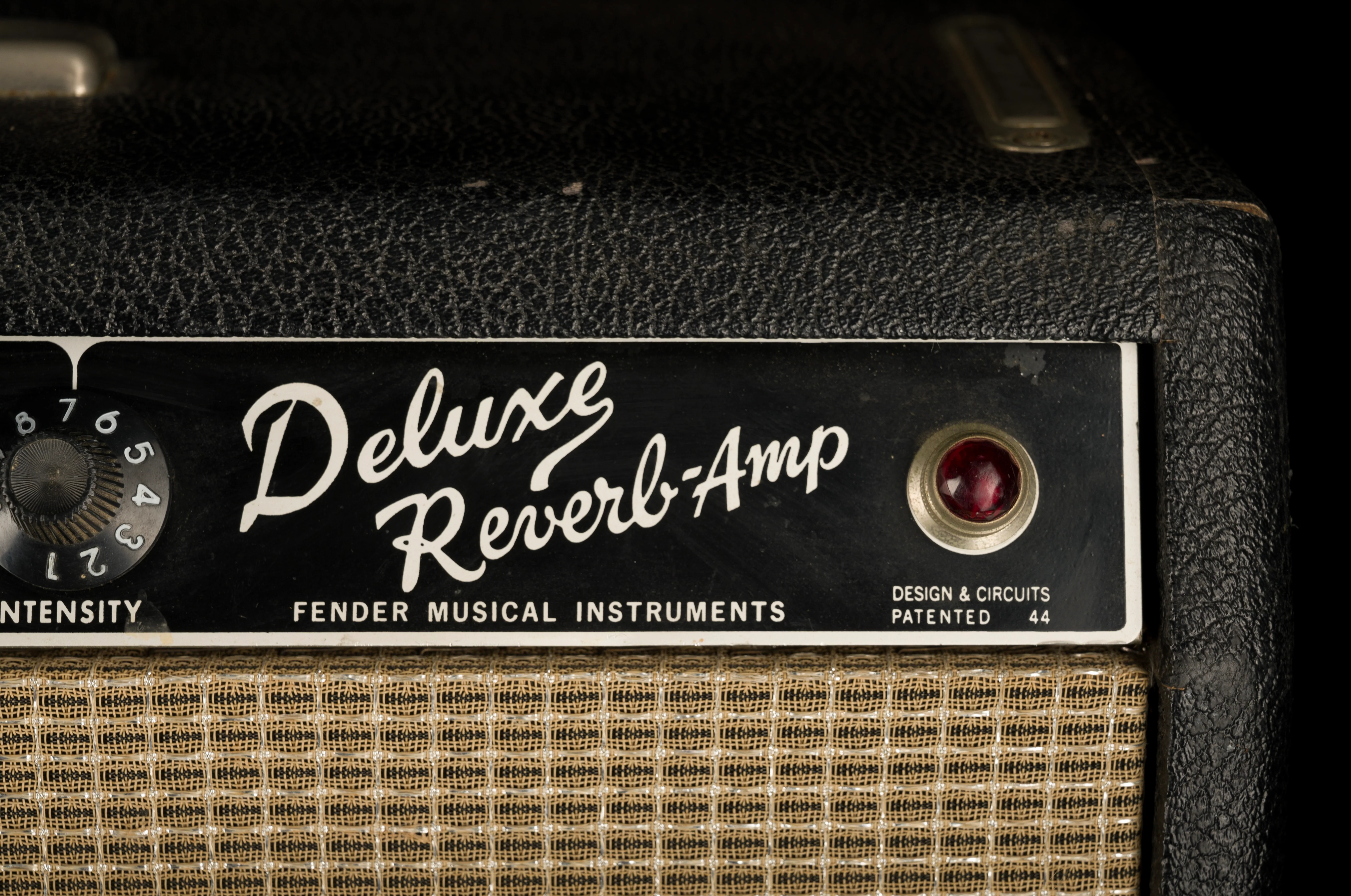 Vintage 1966 Fender Deluxe Reverb Guitar Amp Combo With Cover - Image 7