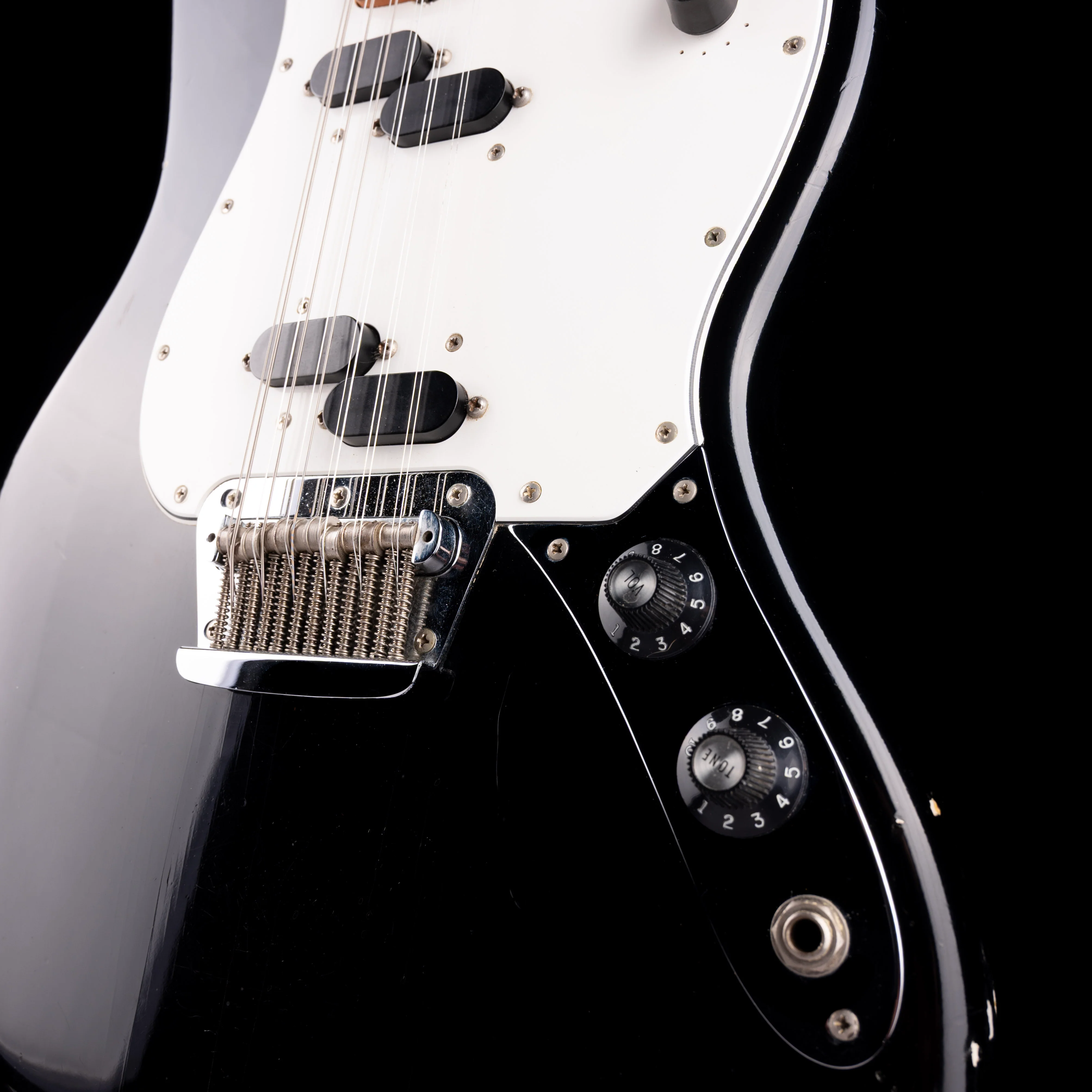 Vintage 1966 Fender Electric XII Black With OHSC - Image 5