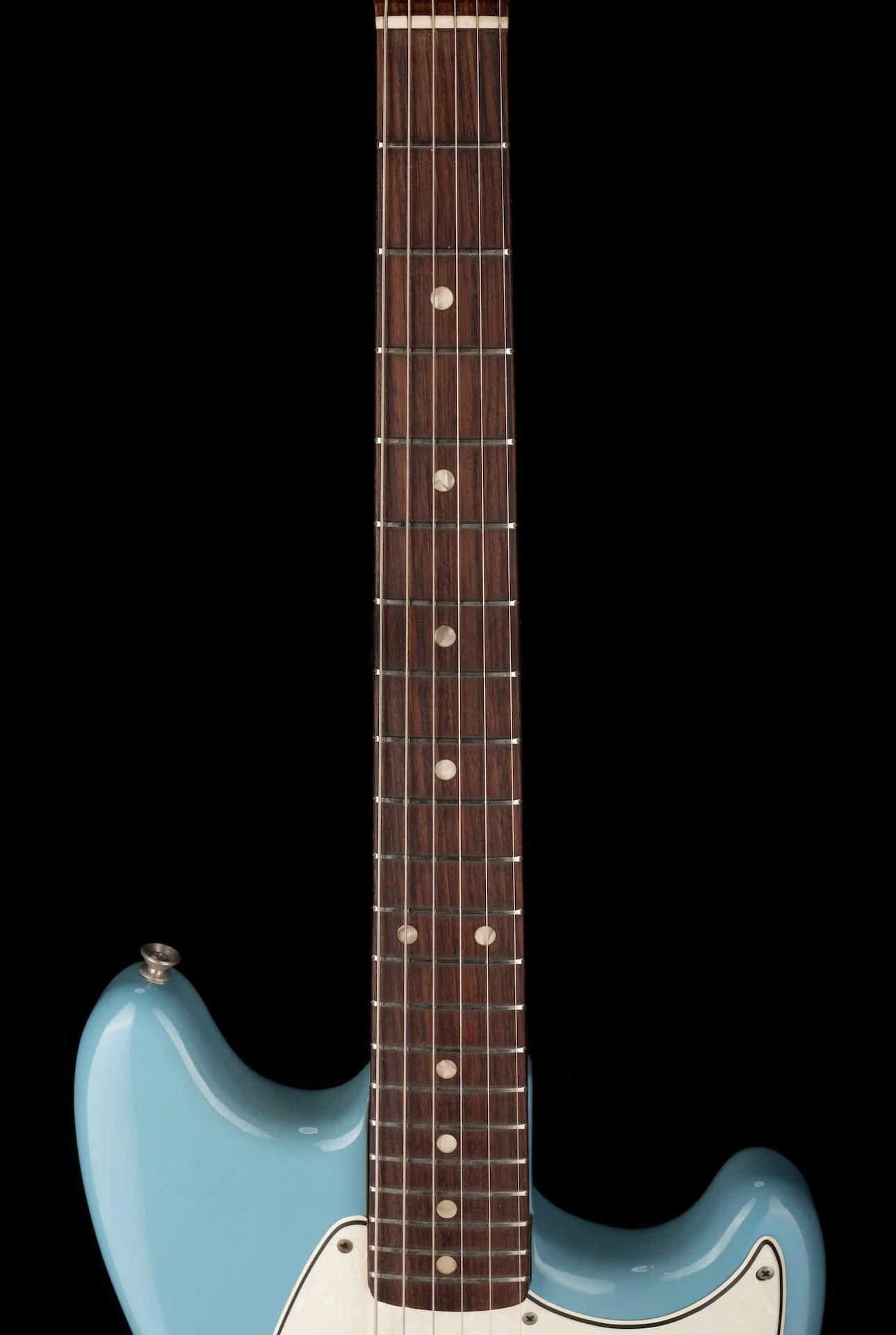 Vintage 1966 Fender Mustang 22.5" Scale Daphne Blue Refinished with OHSC - Image 13