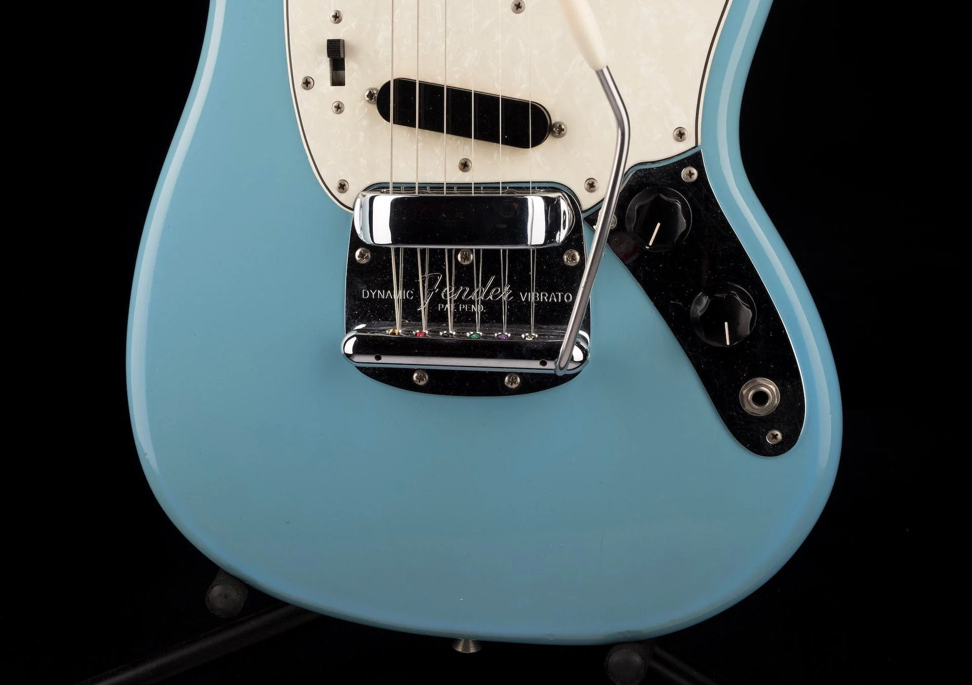 Vintage 1966 Fender Mustang 22.5" Scale Daphne Blue Refinished with OHSC - Image 5