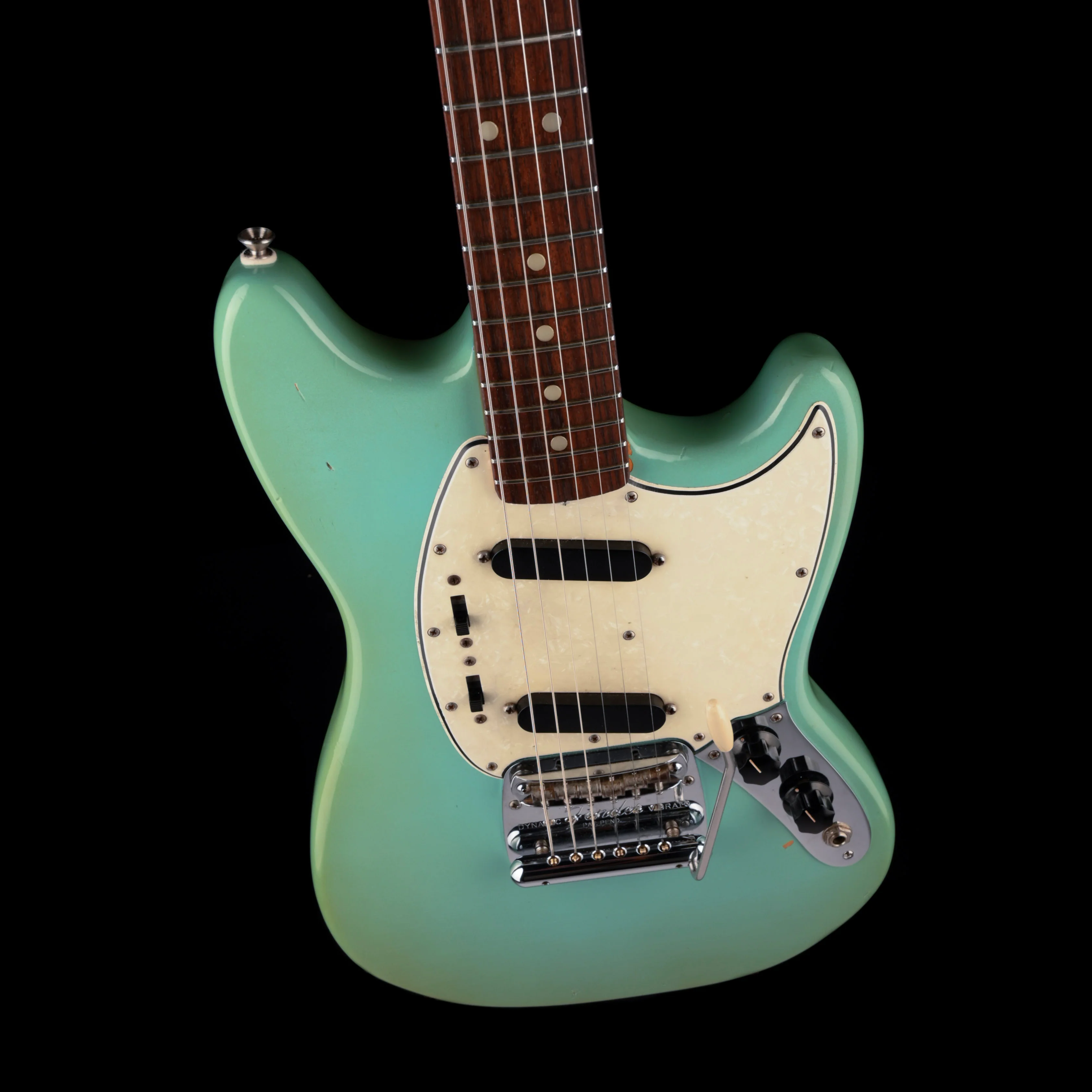 Vintage 1966 Fender Mustang Daphne Blue With Case - Image 4