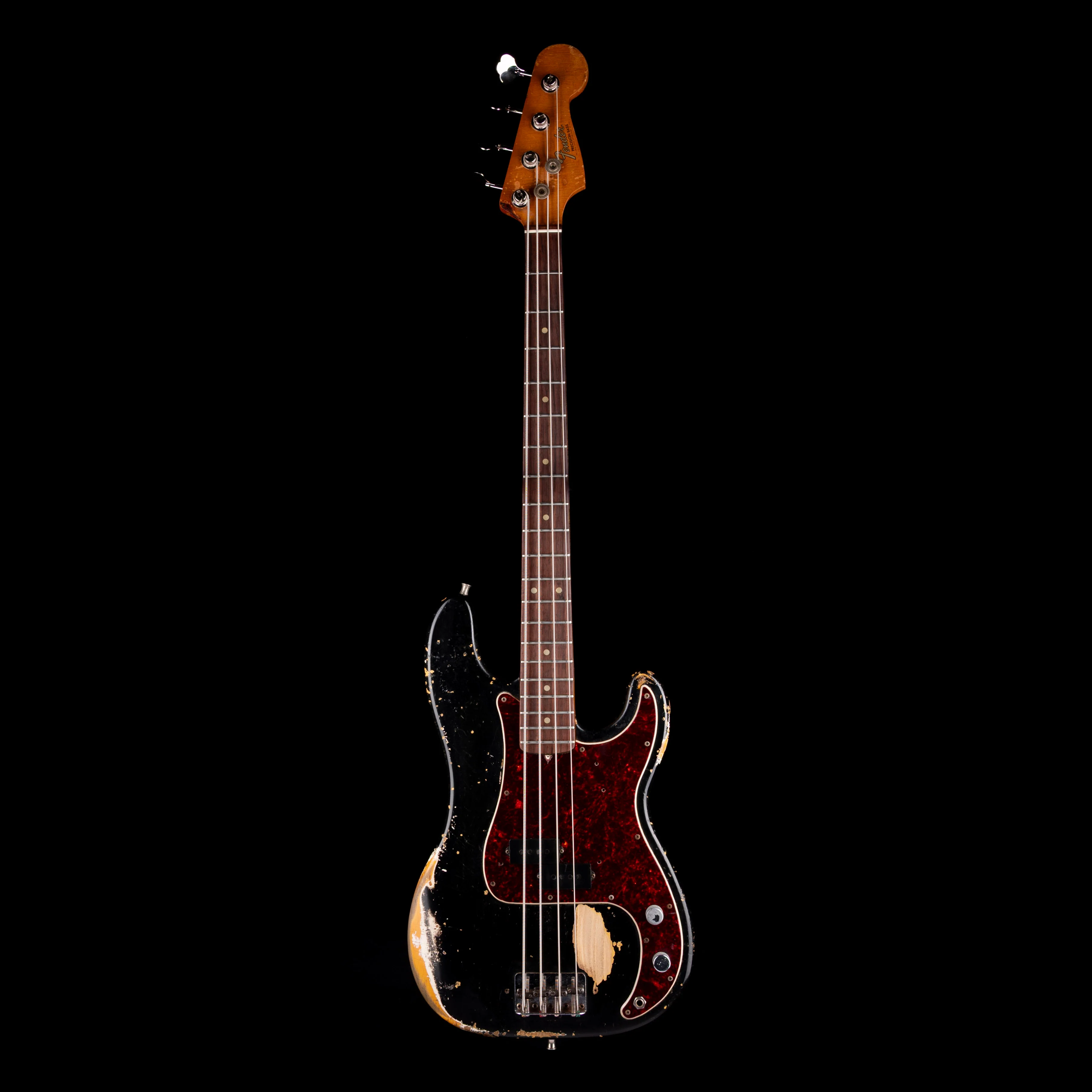 Vintage 1966 Fender Precision Bass Black With OHSC - Image 2