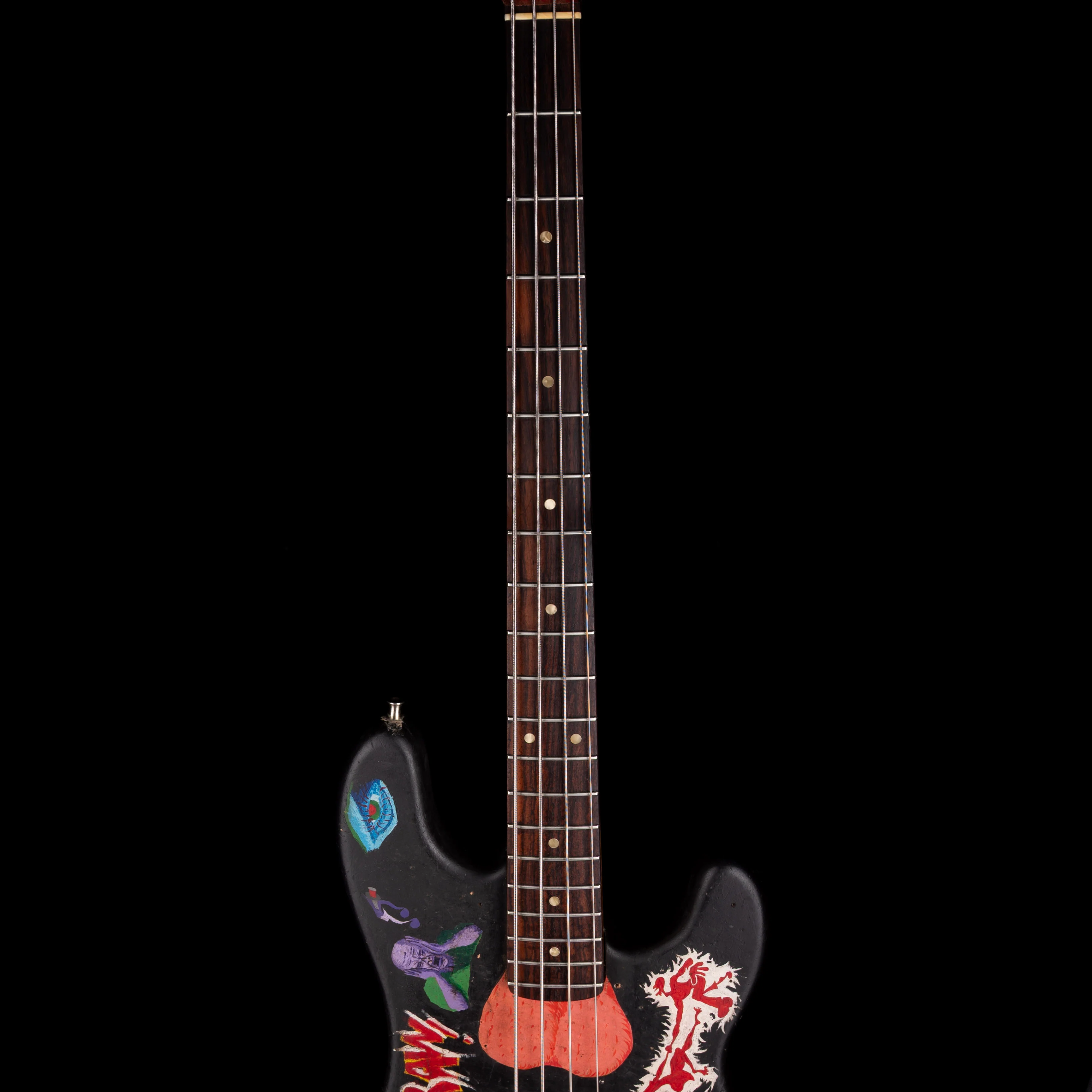 Vintage 1966 Fender Precision Bass Refinished With Custom Artwork With Case - Image 7