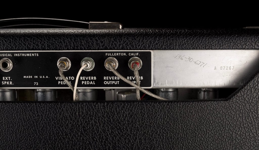 Vintage 1966 Fender Pro Reverb Black Guitar Amp Combo - Image 12