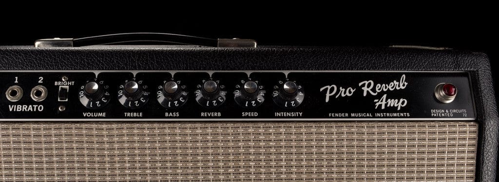 Vintage 1966 Fender Pro Reverb Black Guitar Amp Combo - Image 5