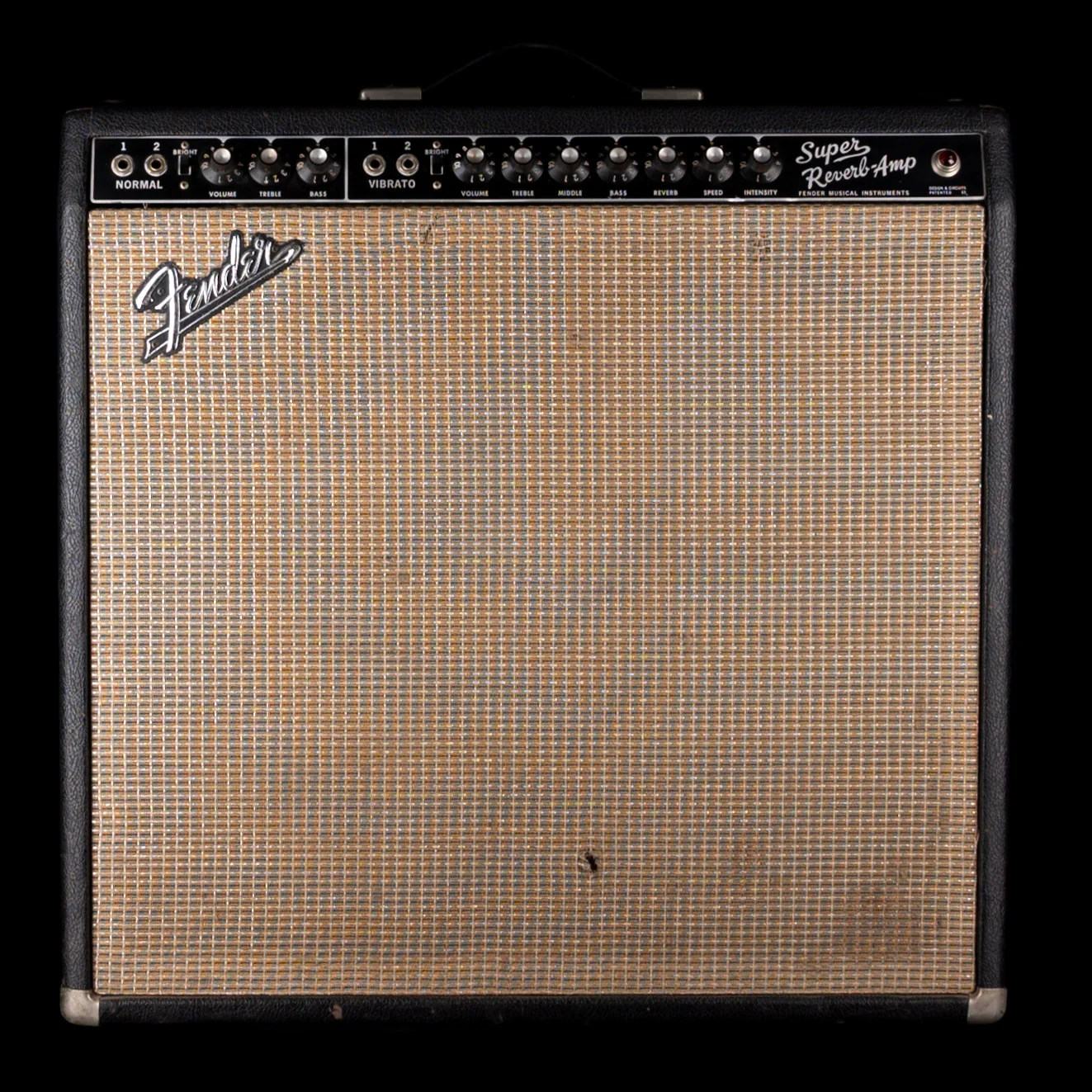 Vintage 1966 Fender Super Reverb Guitar Amp Combo With Cover
