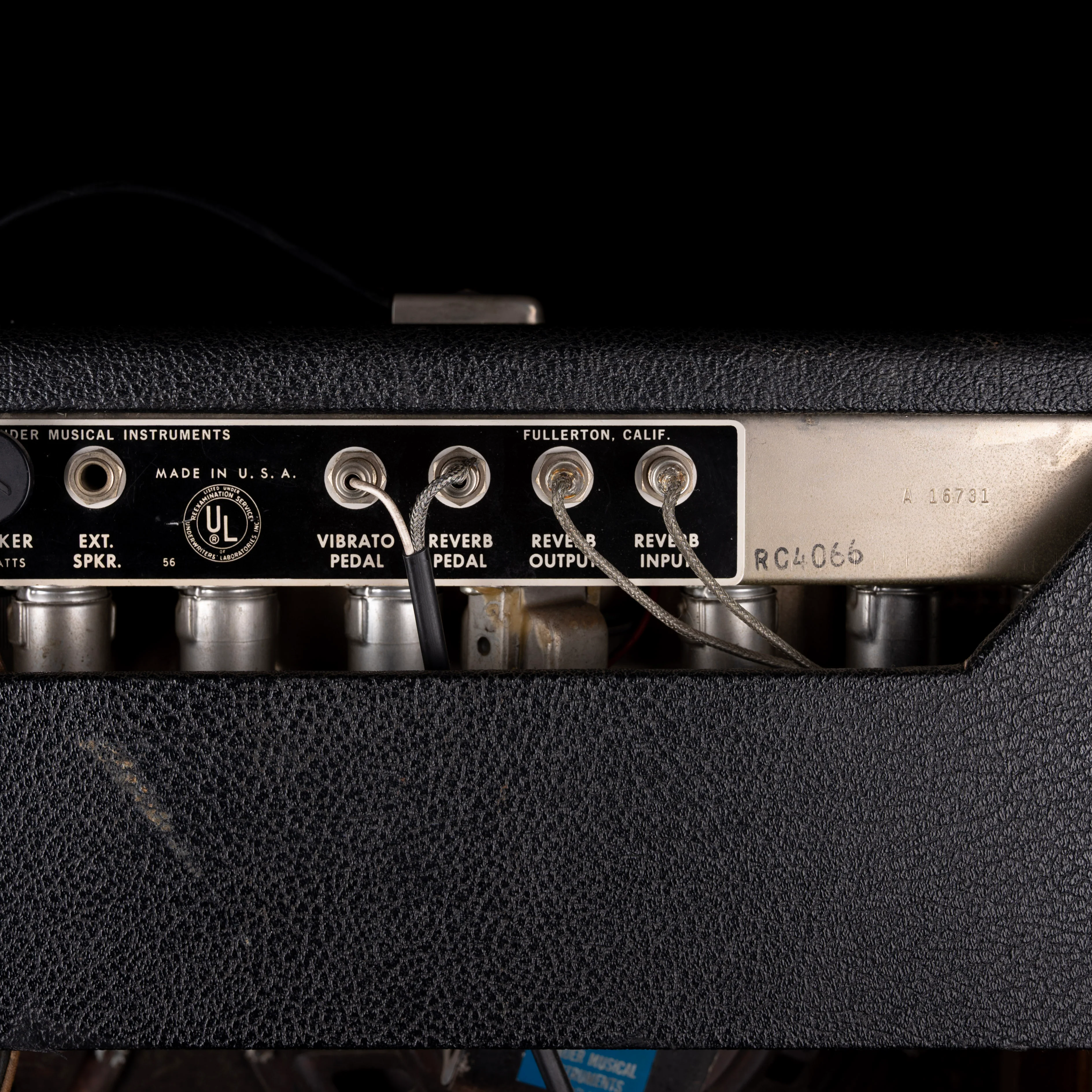 Vintage 1966 Fender Super Reverb Guitar Amp Combo With Cover - Image 14