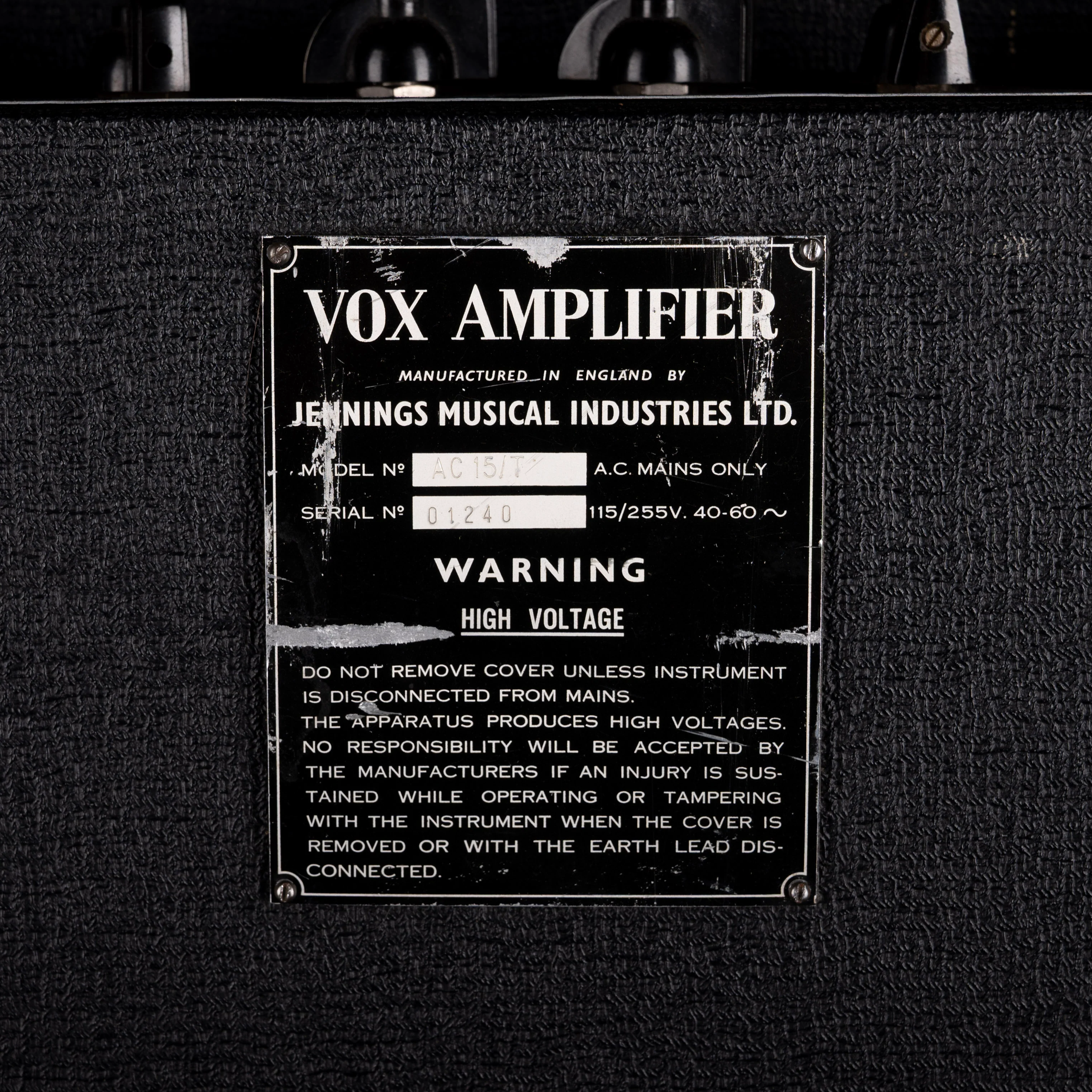Vintage 1966 Vox AC15 Guitar Amp Combo - Image 8