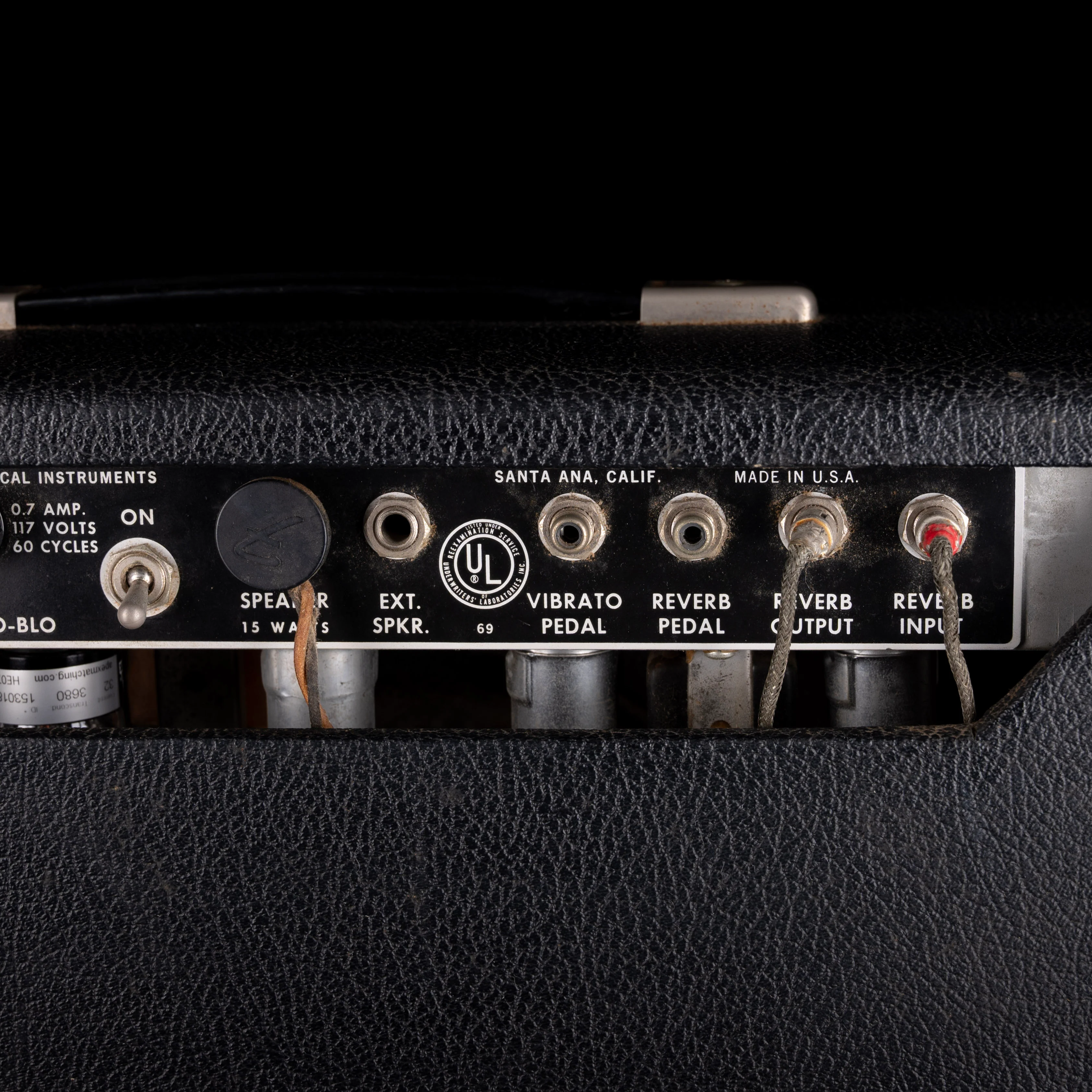 Vintage 1967 Fender Princeton Reverb Guitar Amp Combo - Image 11