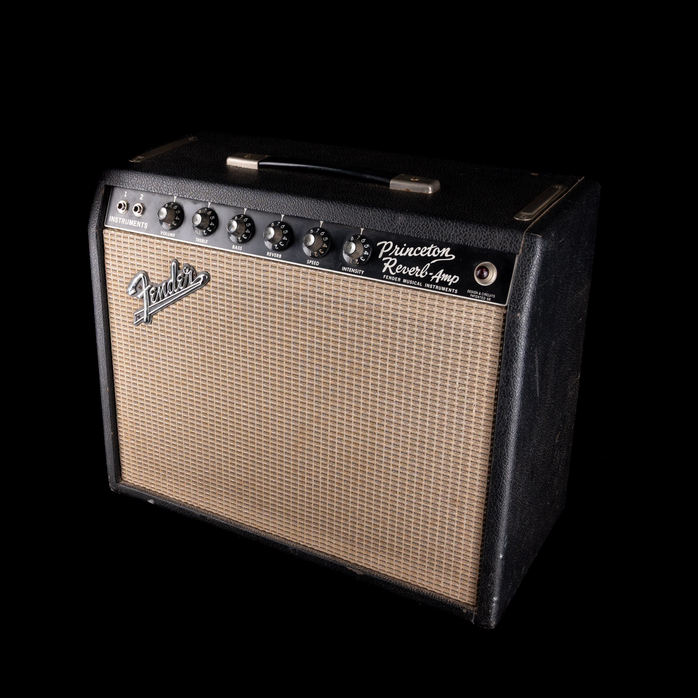 Vintage 1967 Fender Princeton Reverb Guitar Amp Combo - Image 2