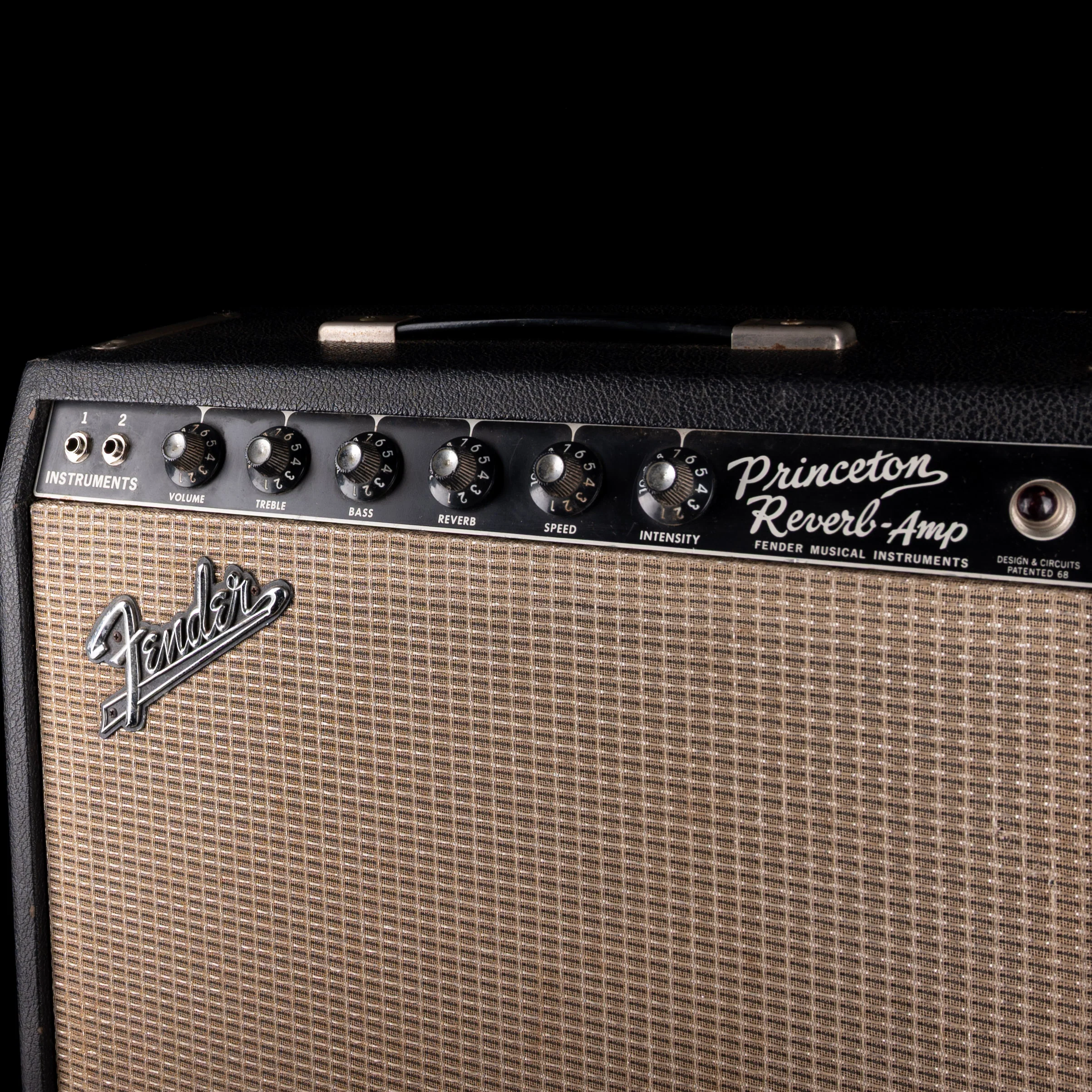 Vintage 1967 Fender Princeton Reverb Guitar Amp Combo - Image 3