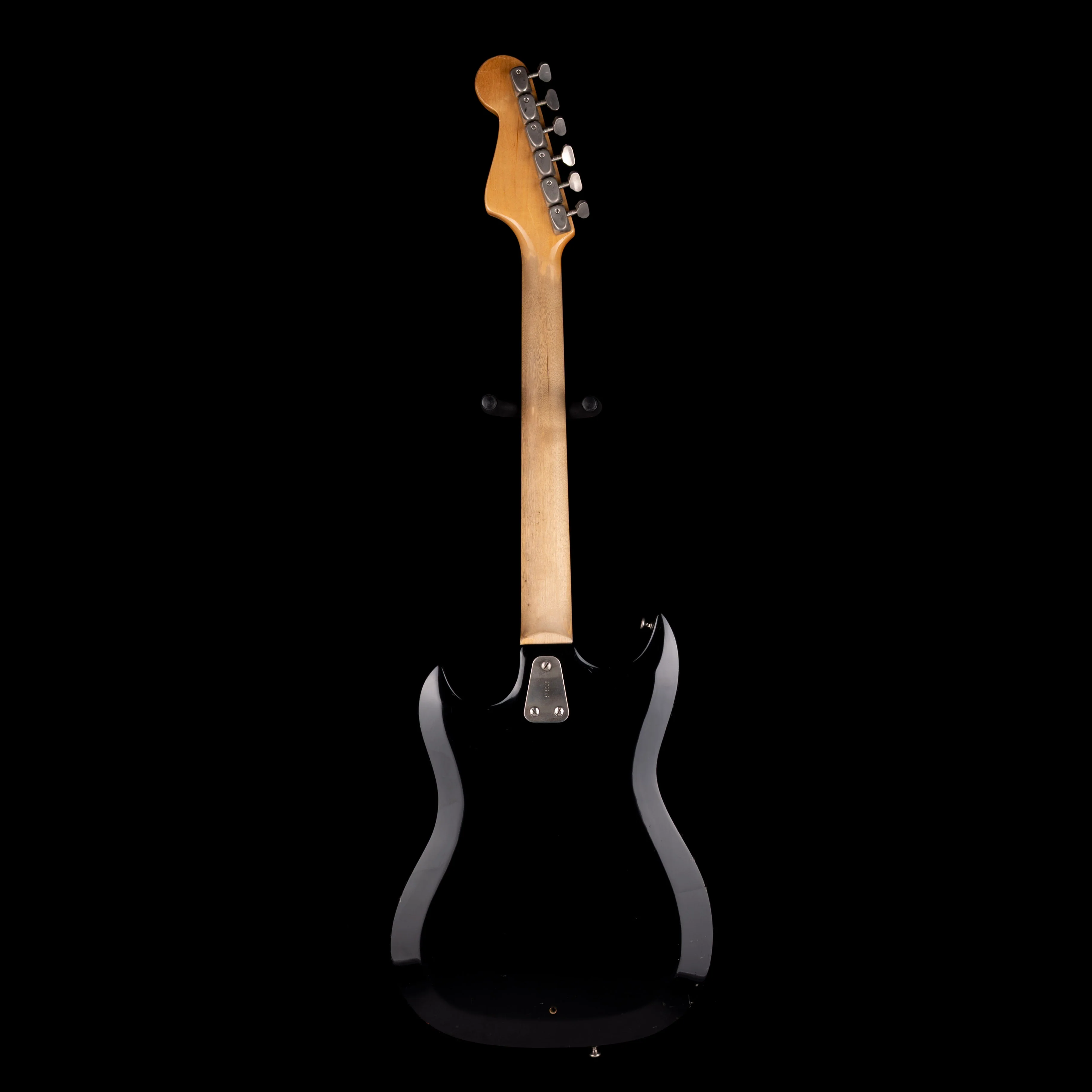 Vintage 1967 Hagstrom H-2 Black Electric Guitar With Gig Bag - Image 10