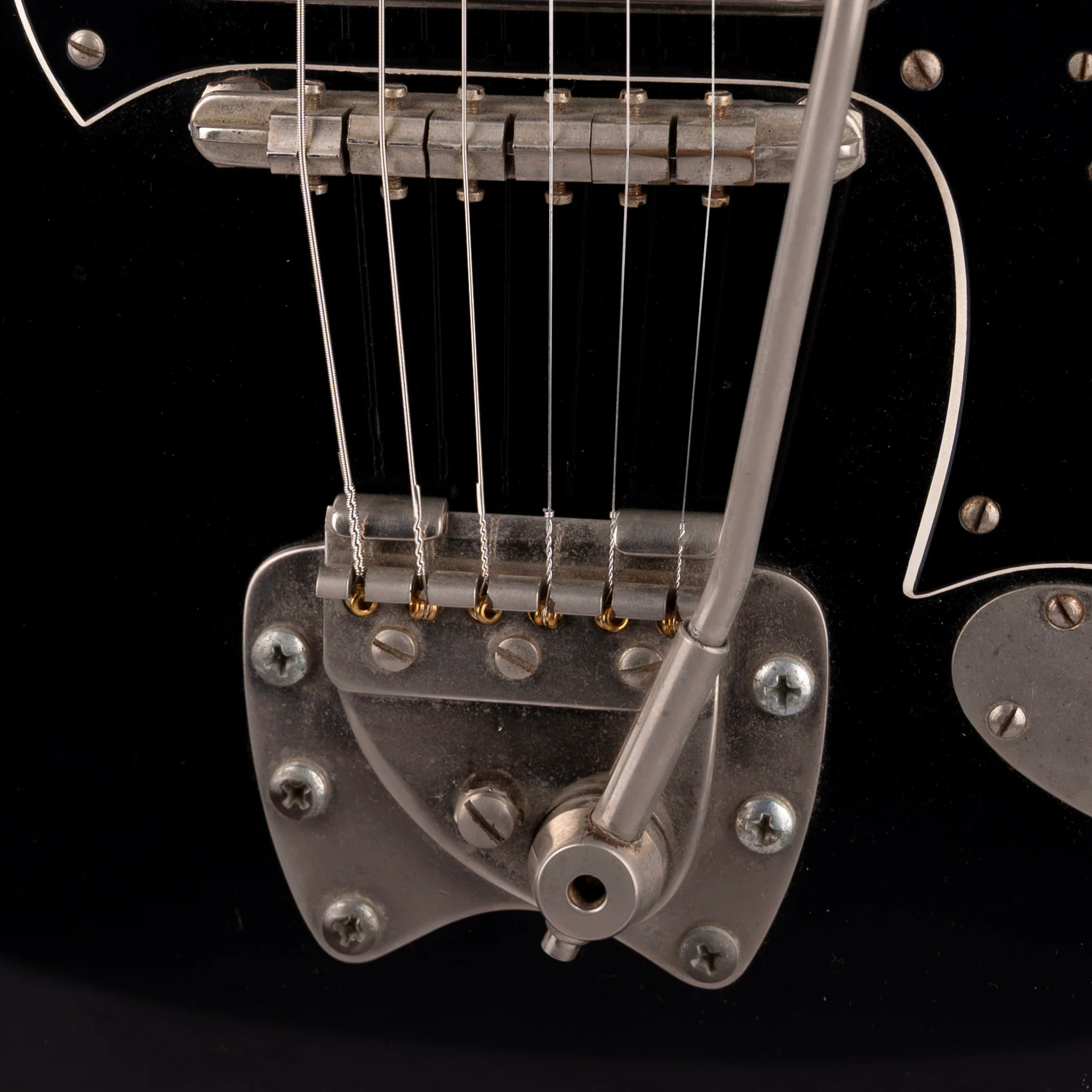 Vintage 1967 Hagstrom H-2 Black Electric Guitar With Gig Bag - Image 5