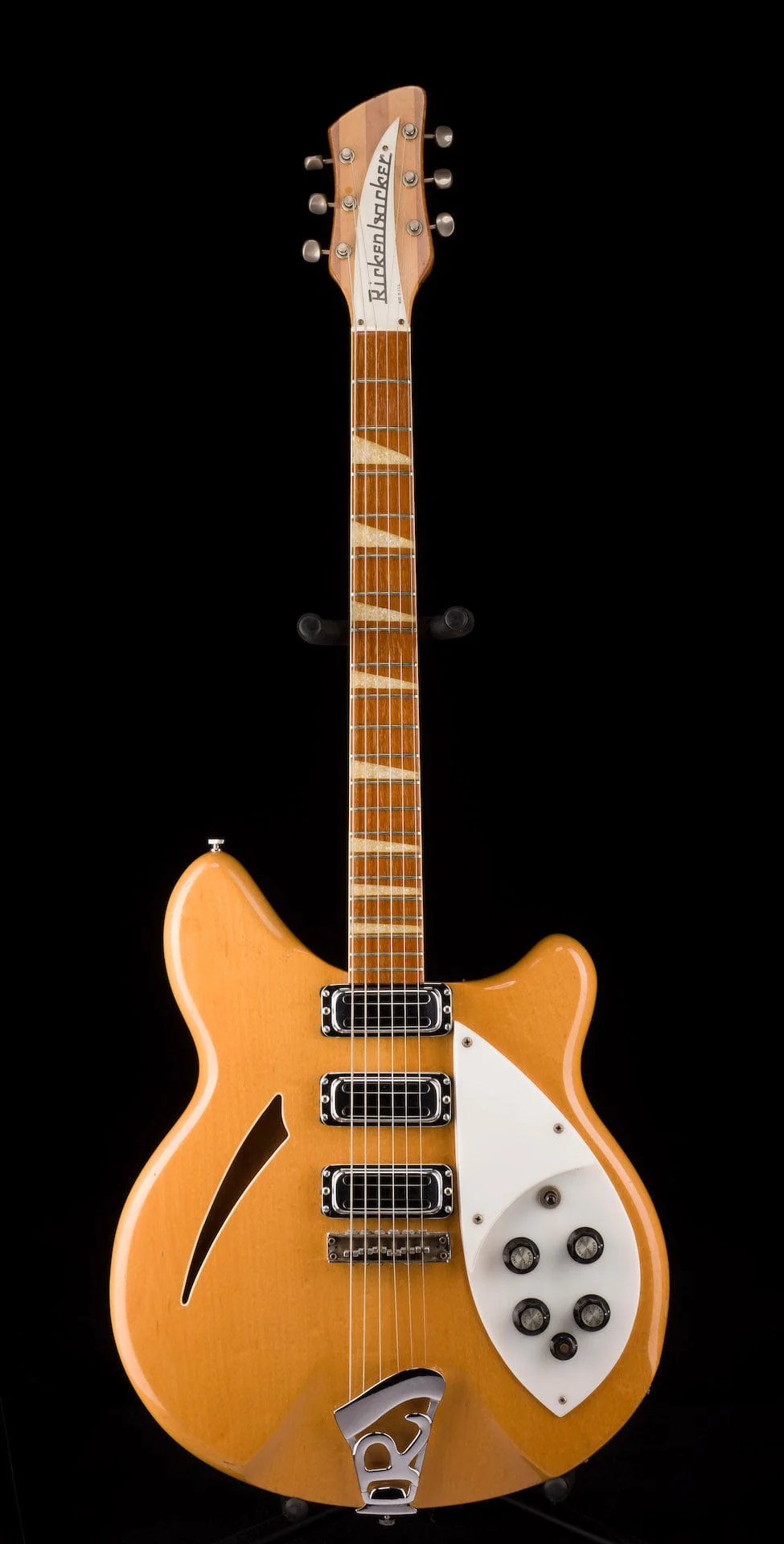 Vintage 1968 Rickenbacker 370/6 Maple Glo With New Silver Vintage-Style HSC - Image 2