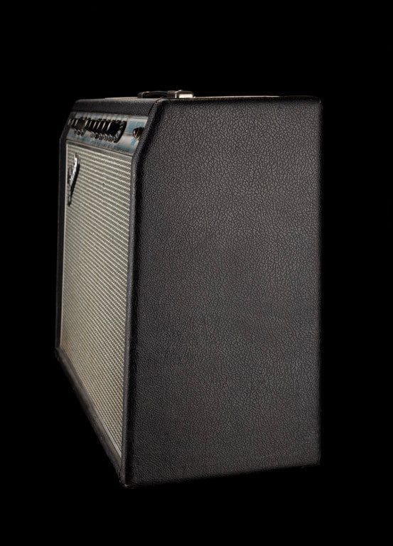 Vintage 1968 Fender Deluxe Reverb Black/Silver Guitar Amp Combo - Image 6
