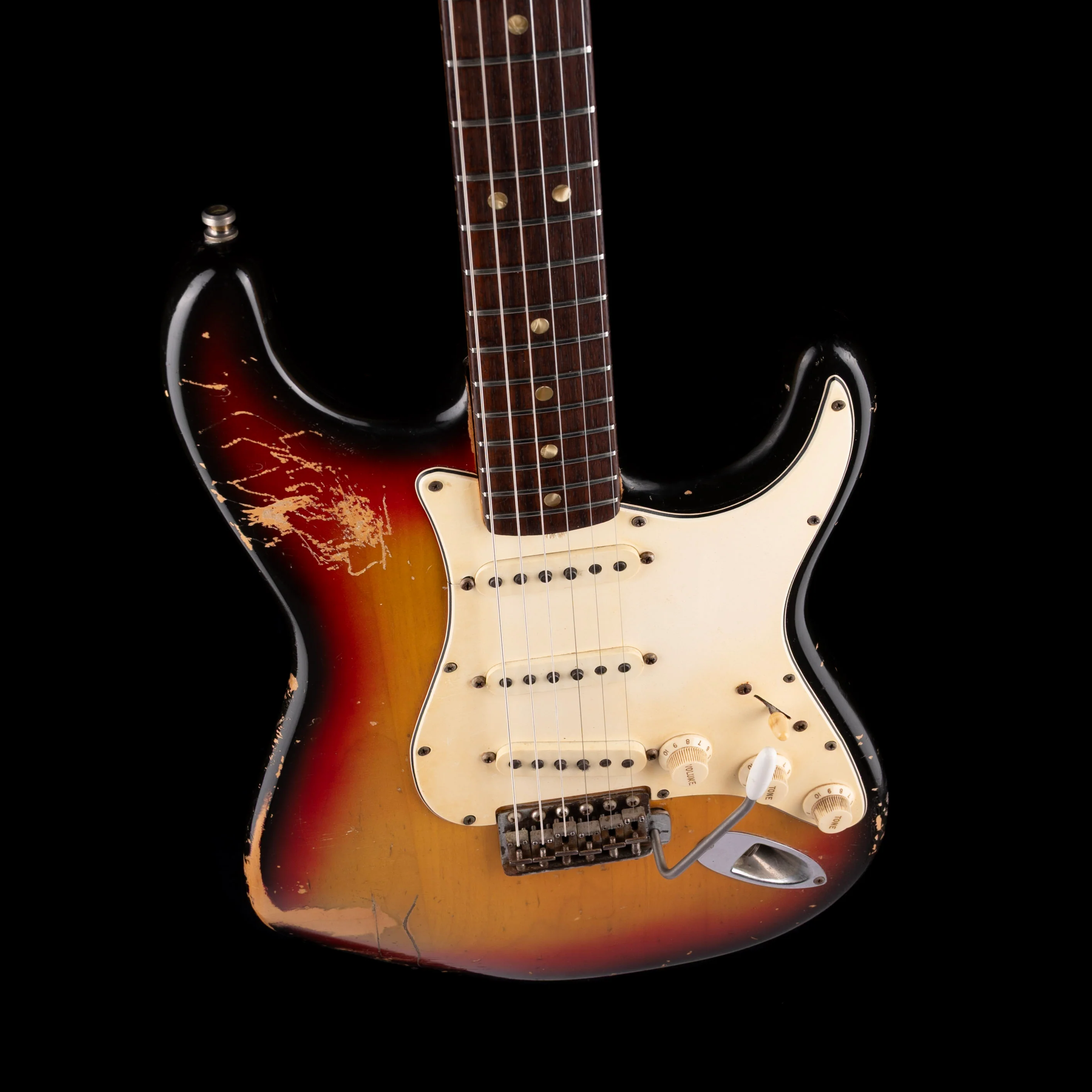 Vintage 1970 Fender Stratocaster 3-Tone Sunburst With Soft Case - Image 3