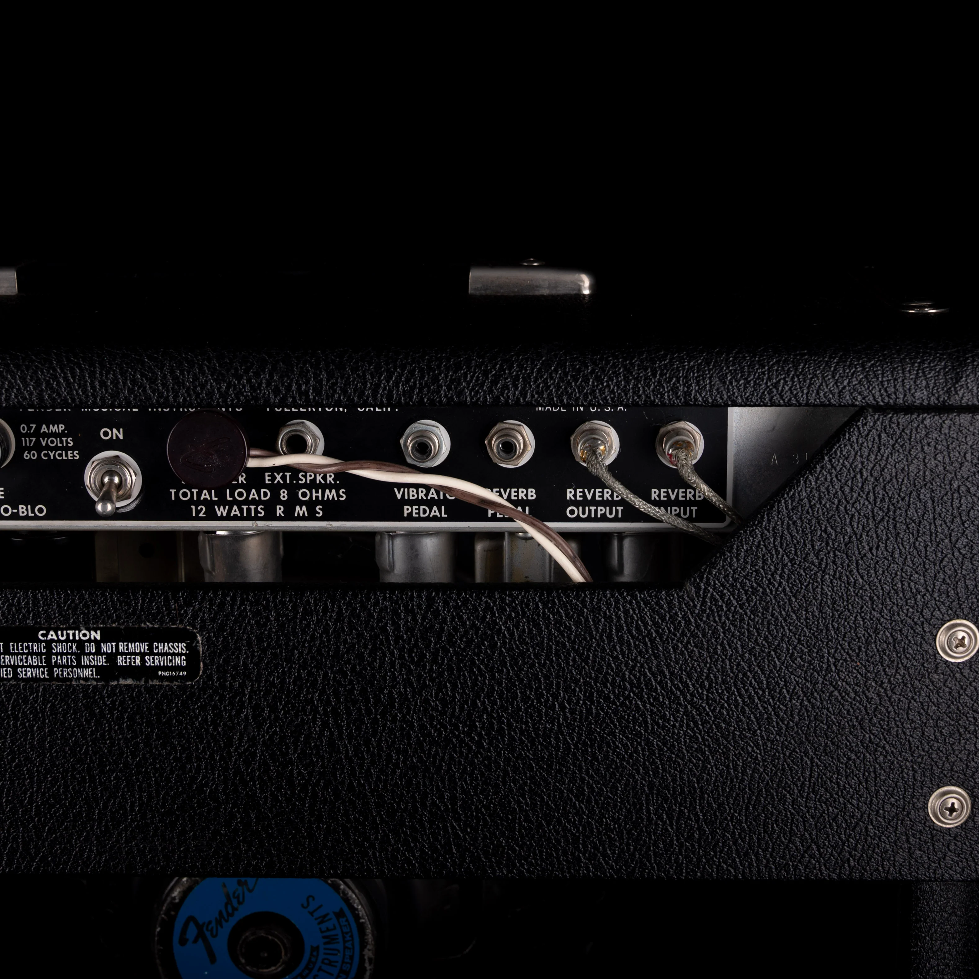 Vintage 1973 Fender Princeton Reverb Black - Image 10