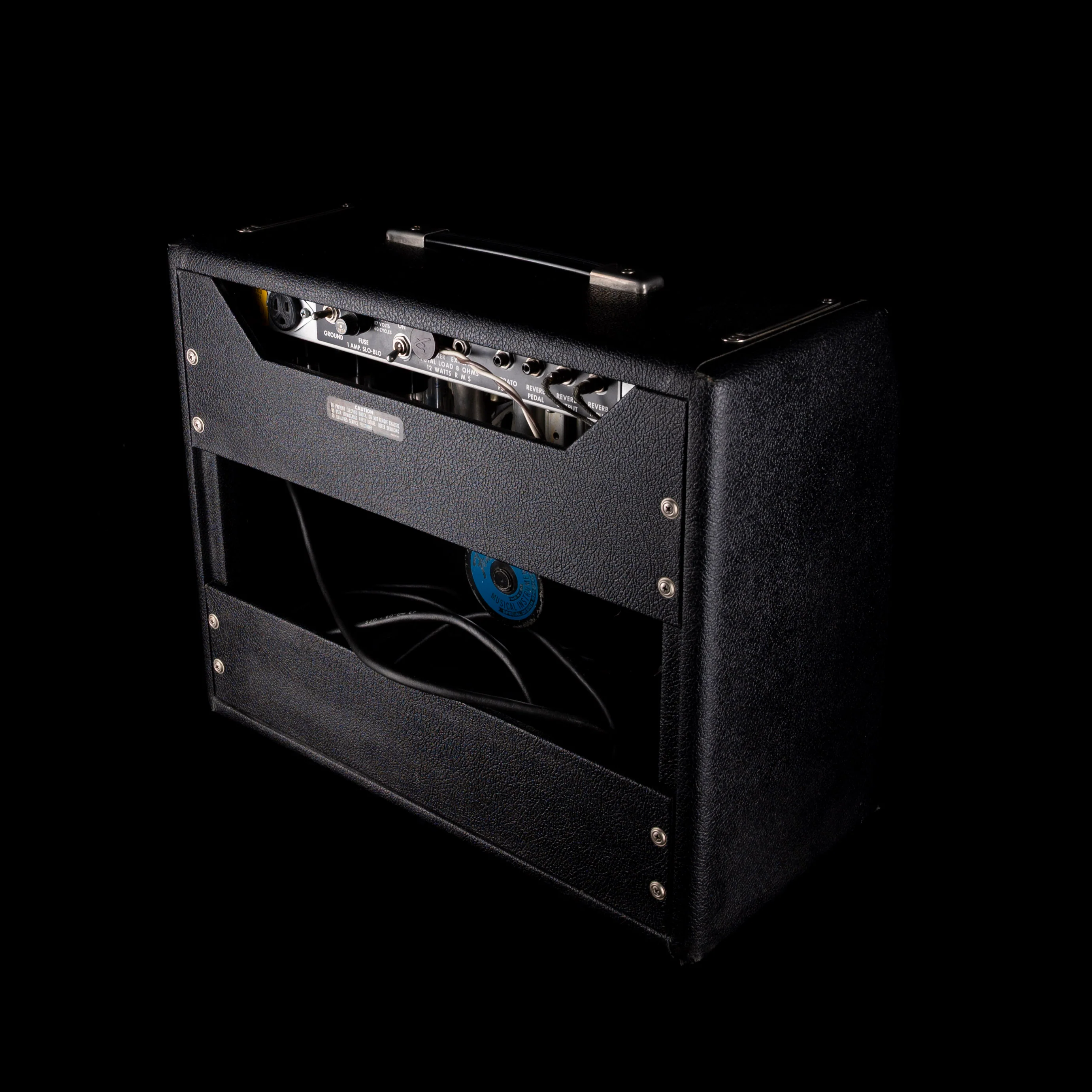 Vintage 1973 Fender Princeton Reverb Black - Image 11