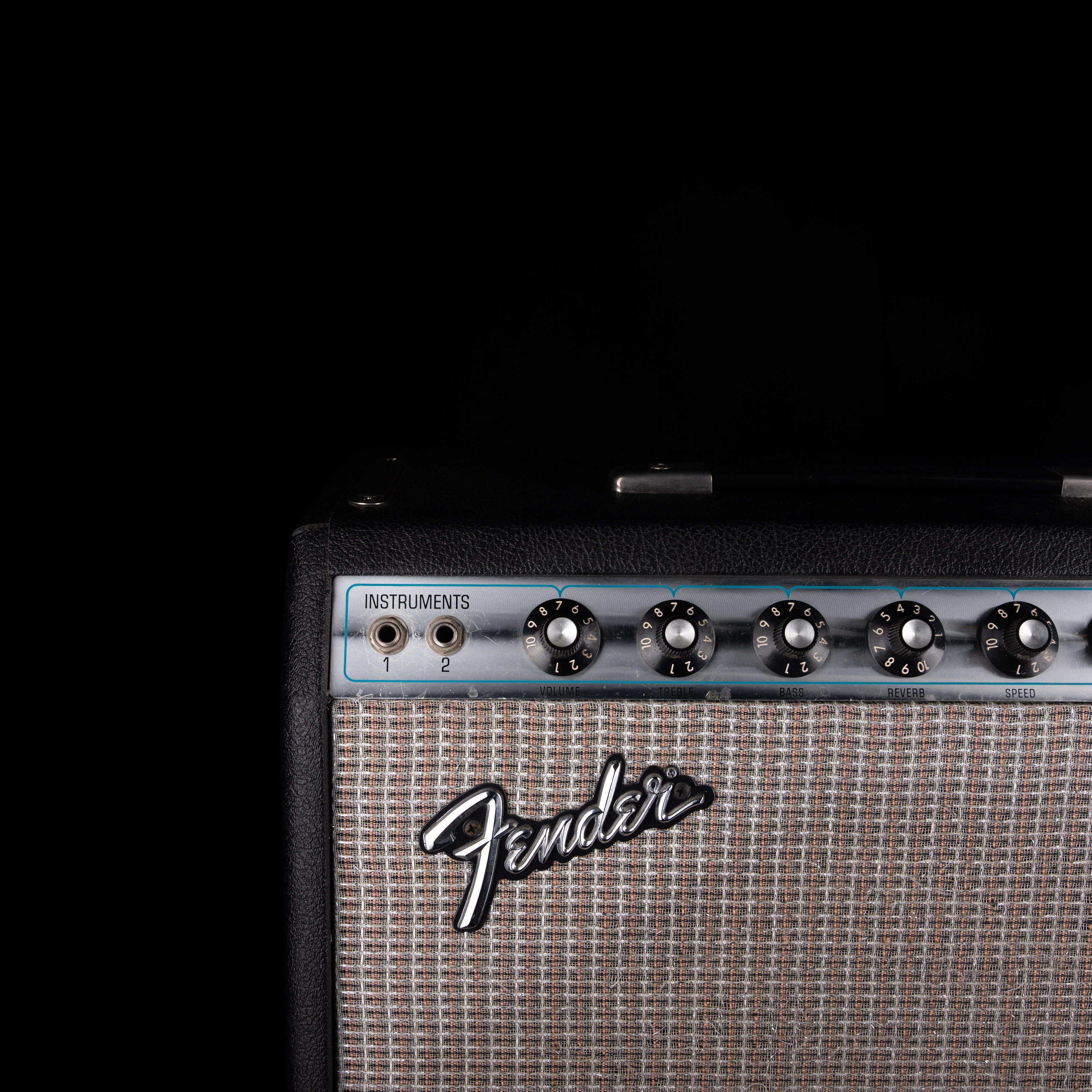 Vintage 1973 Fender Princeton Reverb Black - Image 3