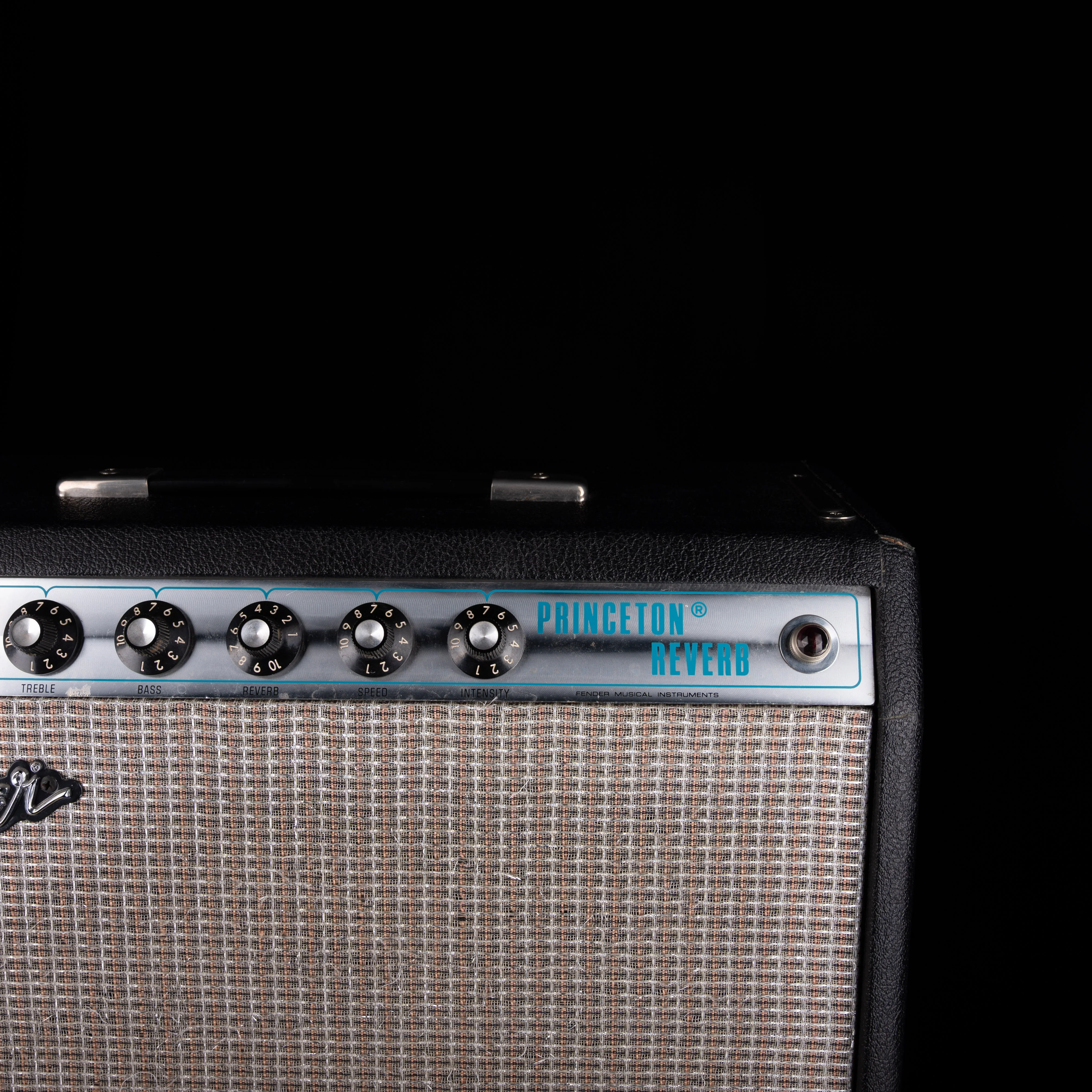 Vintage 1973 Fender Princeton Reverb Black - Image 4