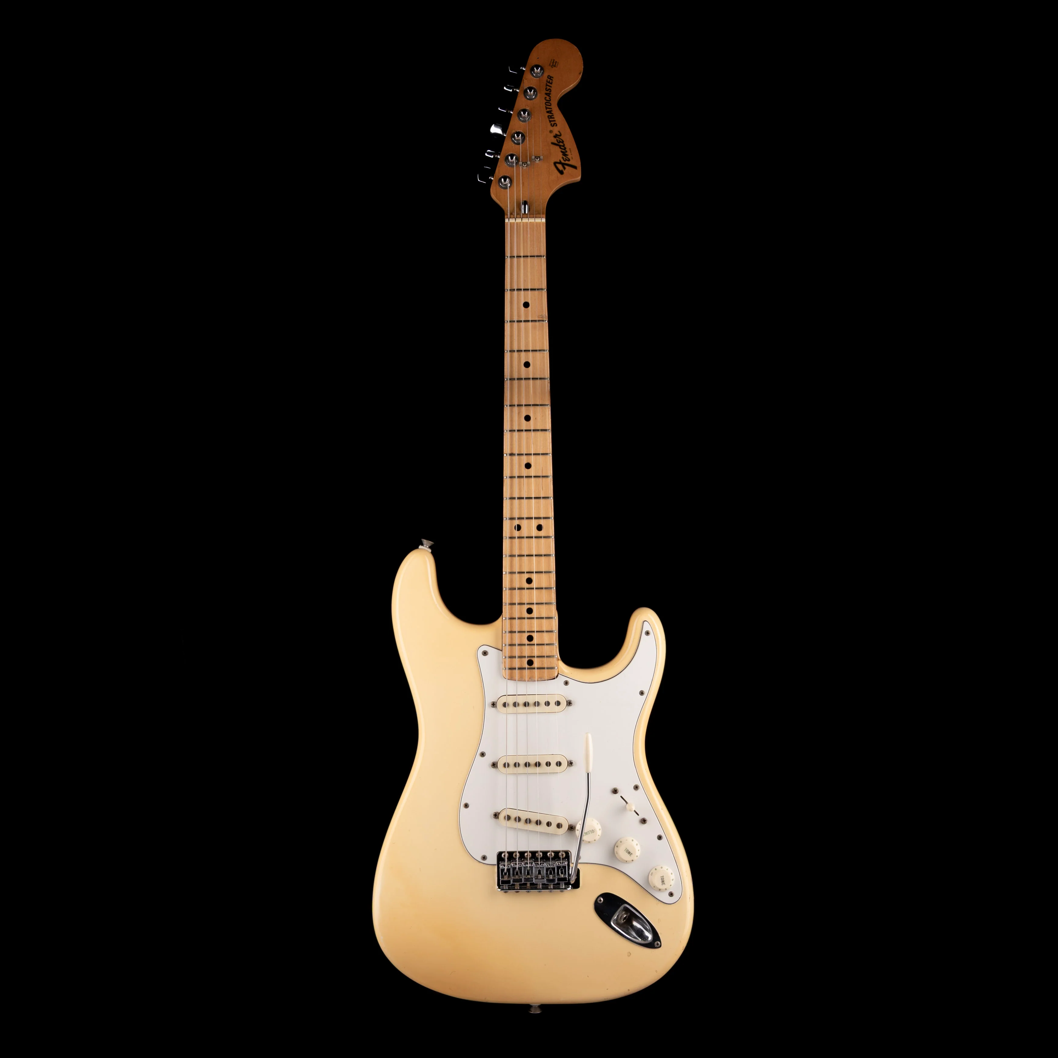 Vintage 1974 Fender Stratocaster Maple Fingerboard Olympic White With OHSC - Image 2
