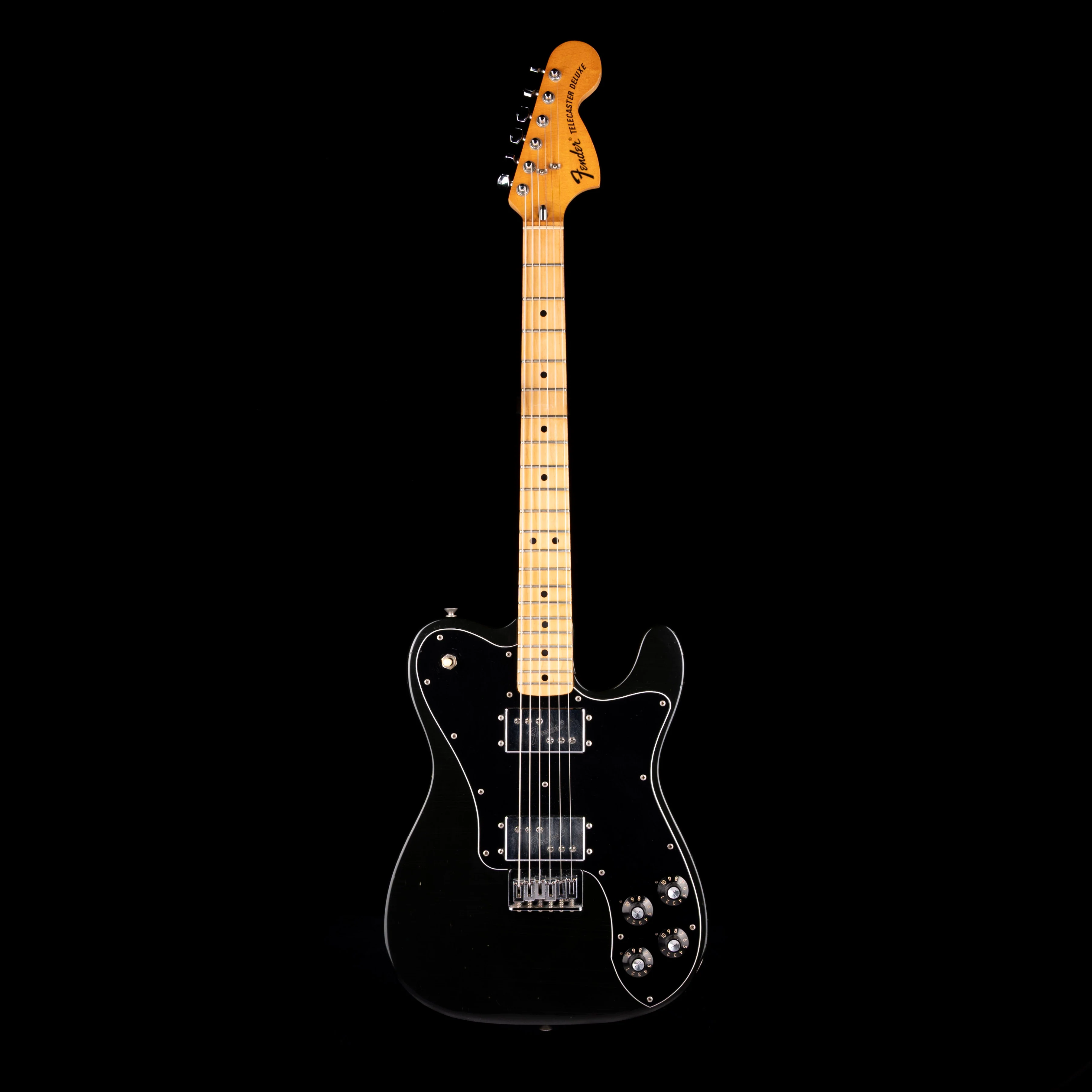 Vintage 1974 Fender Telecaster Deluxe Black With OHSC - Image 2