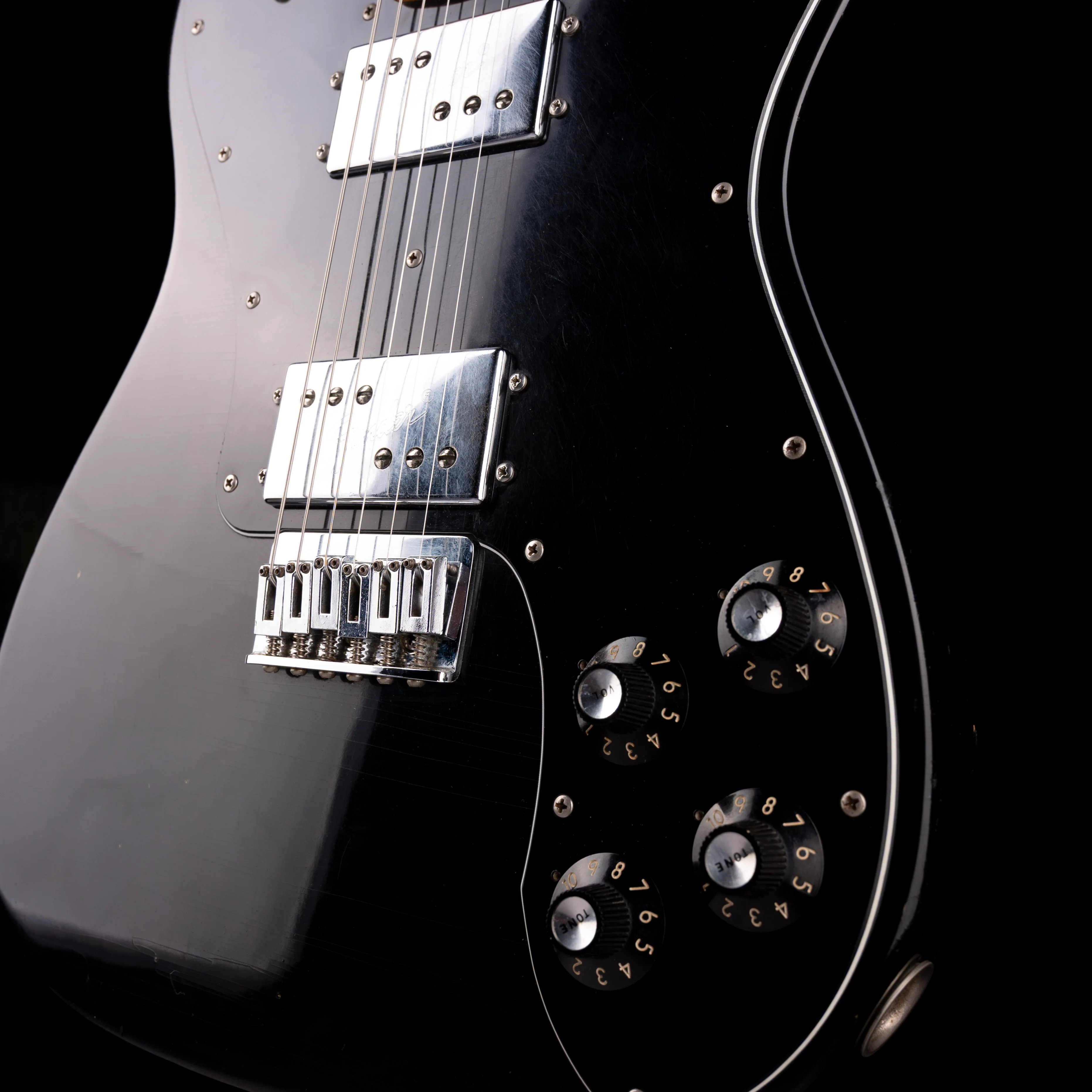 Vintage 1974 Fender Telecaster Deluxe Black With OHSC - Image 5