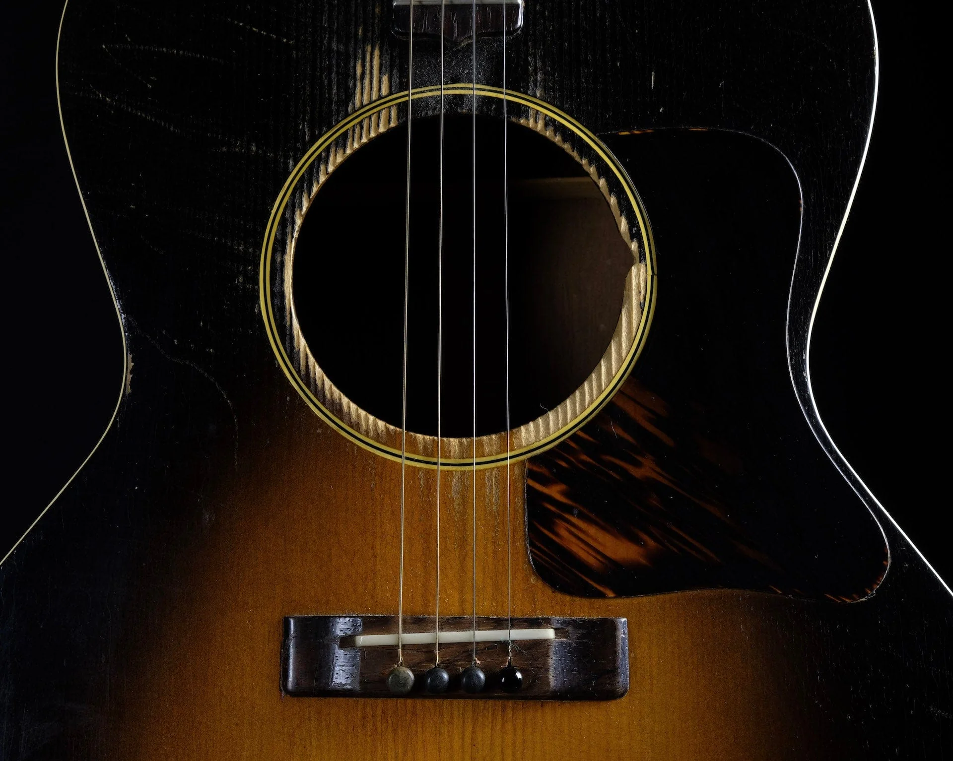Vintage 30s/40s Gibson TG-00 4-String Tenor Acoustic Guitar Rosewood Fingerboard - Image 3