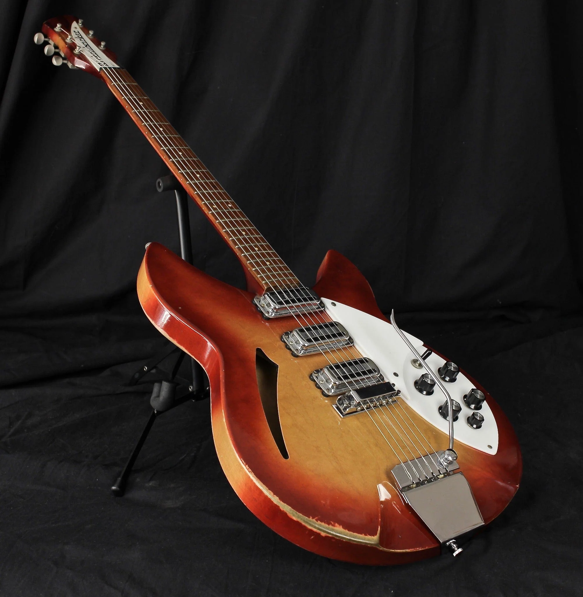 Vintage '66 Rickenbacker 345 Fireglo Semi Hollow Electric Guitar With OHSC - Image 3