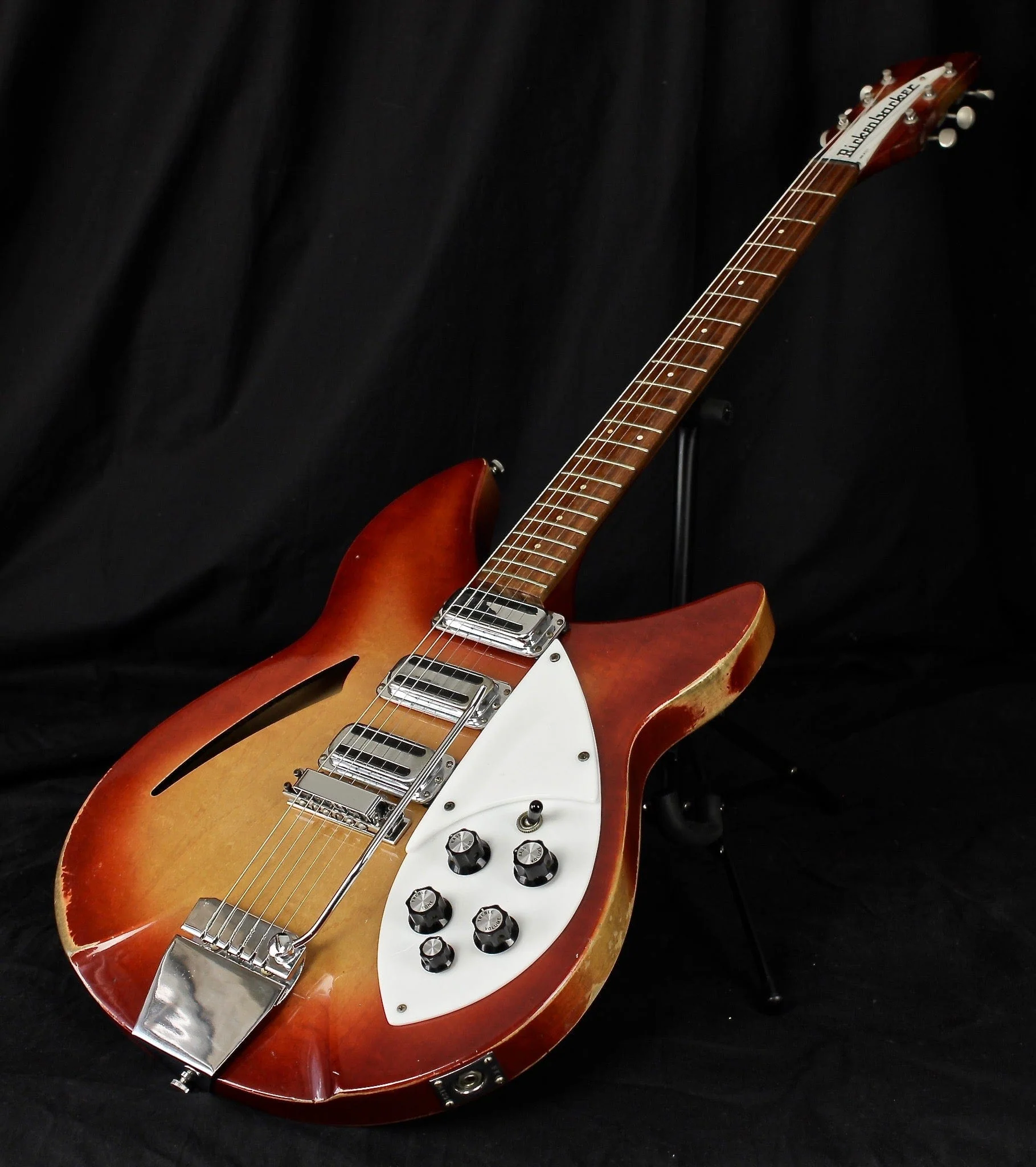 Vintage '66 Rickenbacker 345 Fireglo Semi Hollow Electric Guitar With OHSC - Image 4