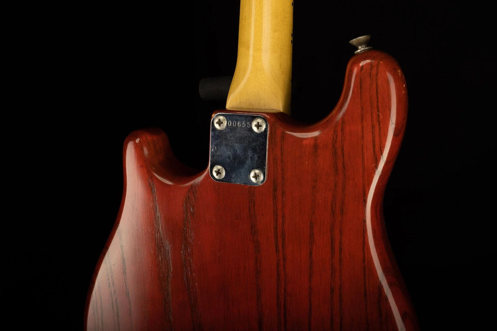 Vintage 1956 Fender 4-string Electric Mandolin Transparent Wine Red Anodized Pickguard - Image 10