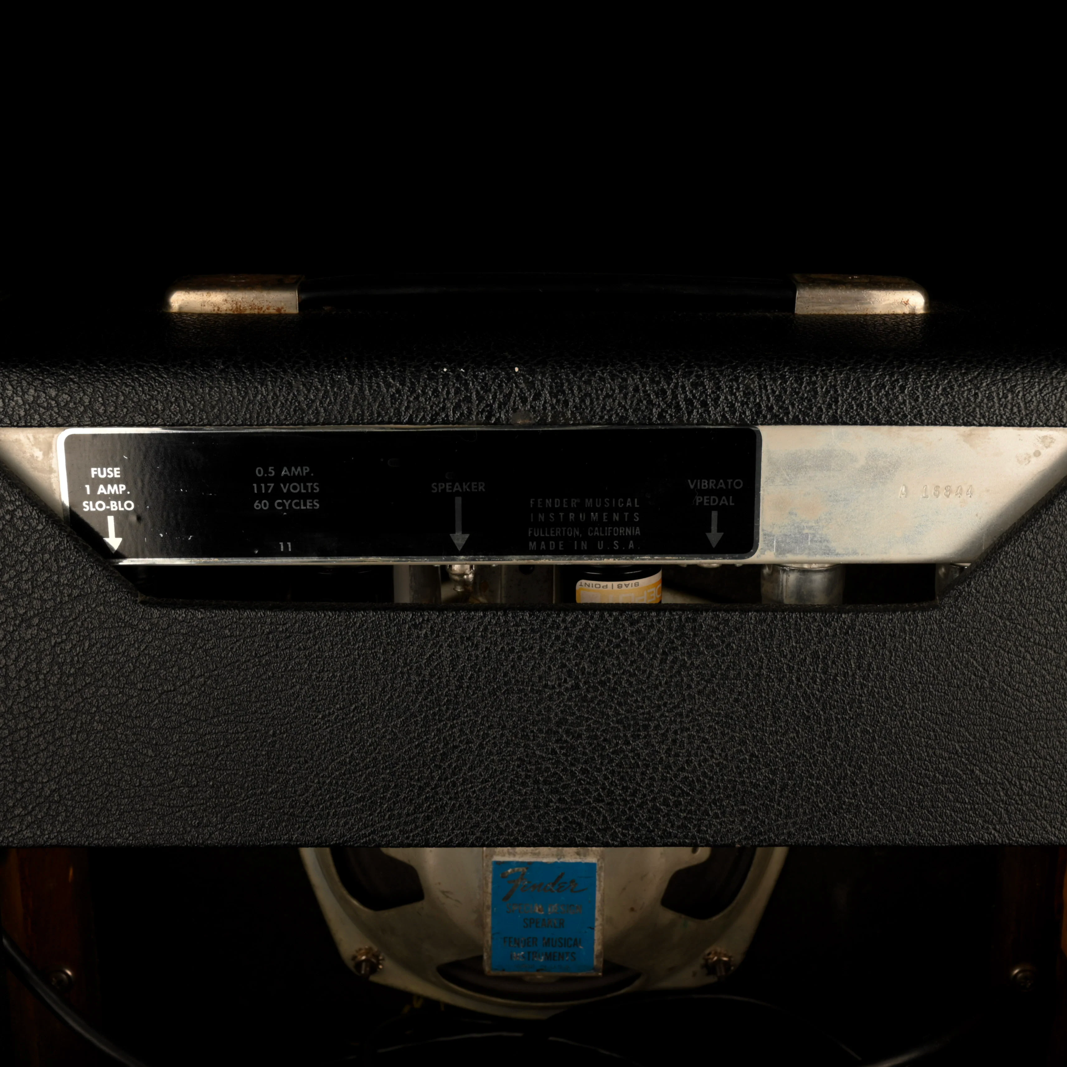 Vintage Fender 1967 Vibro Champ Guitar Amp Combo With Cover - Image 10