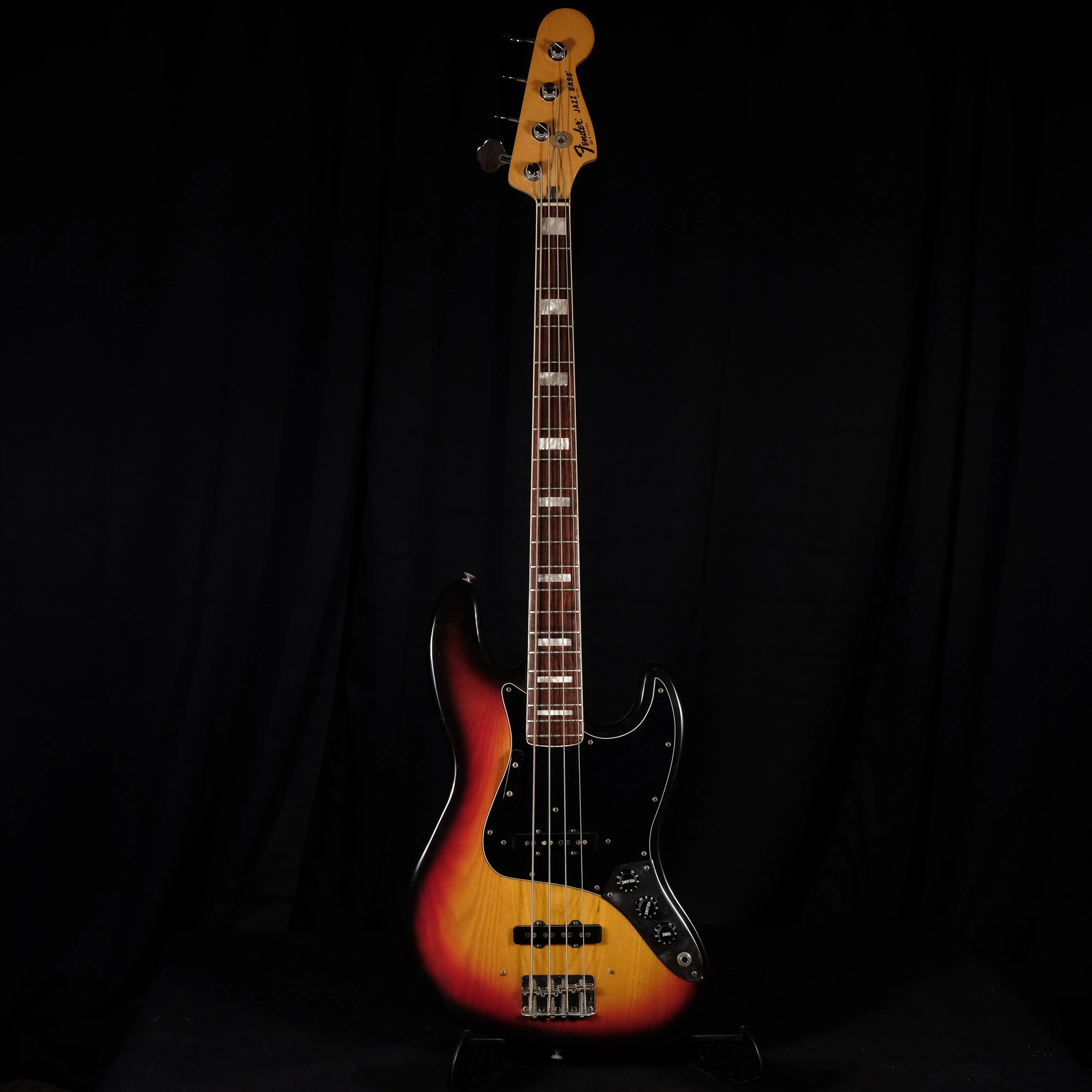 Vintage 1978 Fender Jazz Bass Block Inlay Rosewood Fingerboard Sunburst OHSC - Image 2