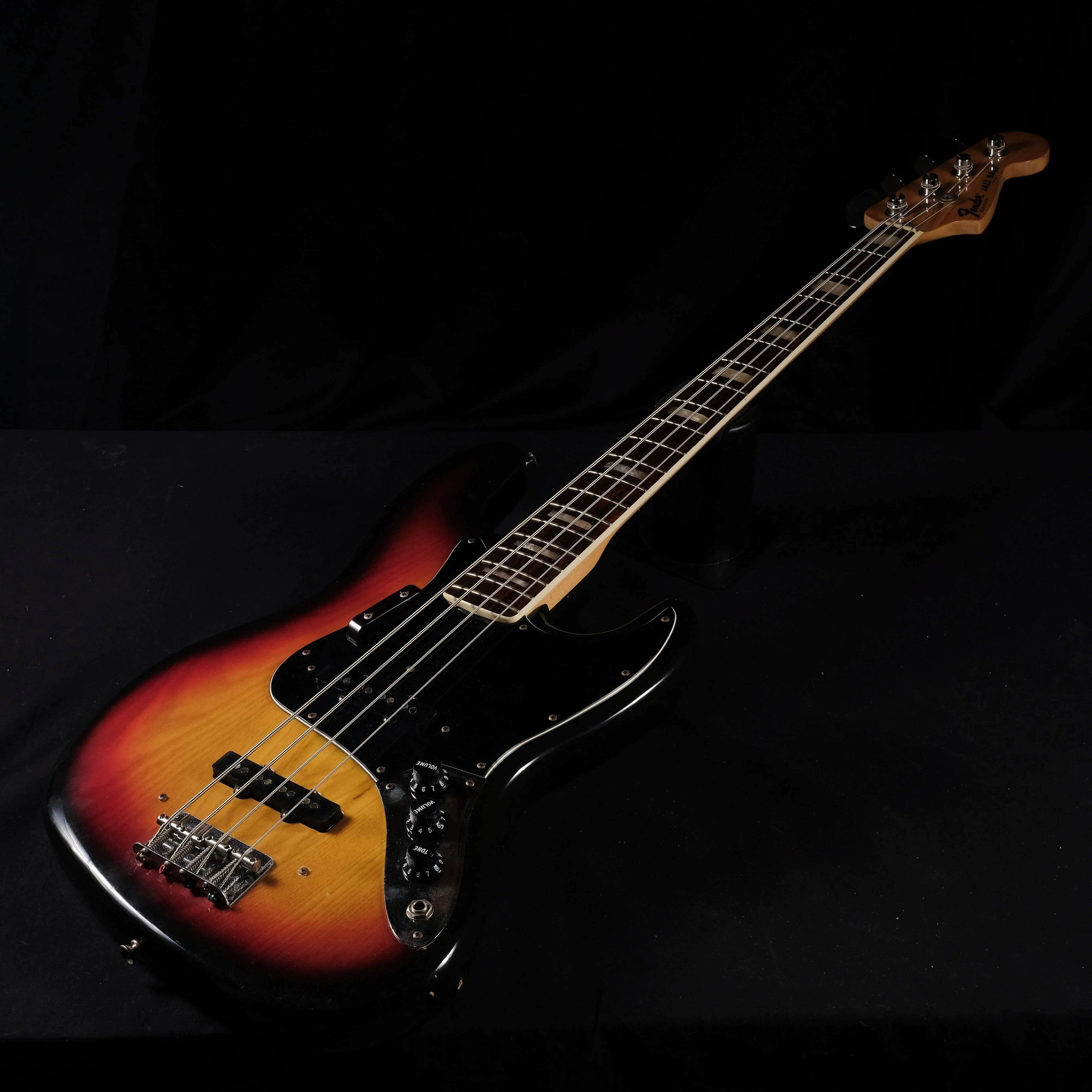 Vintage 1978 Fender Jazz Bass Block Inlay Rosewood Fingerboard Sunburst OHSC - Image 3