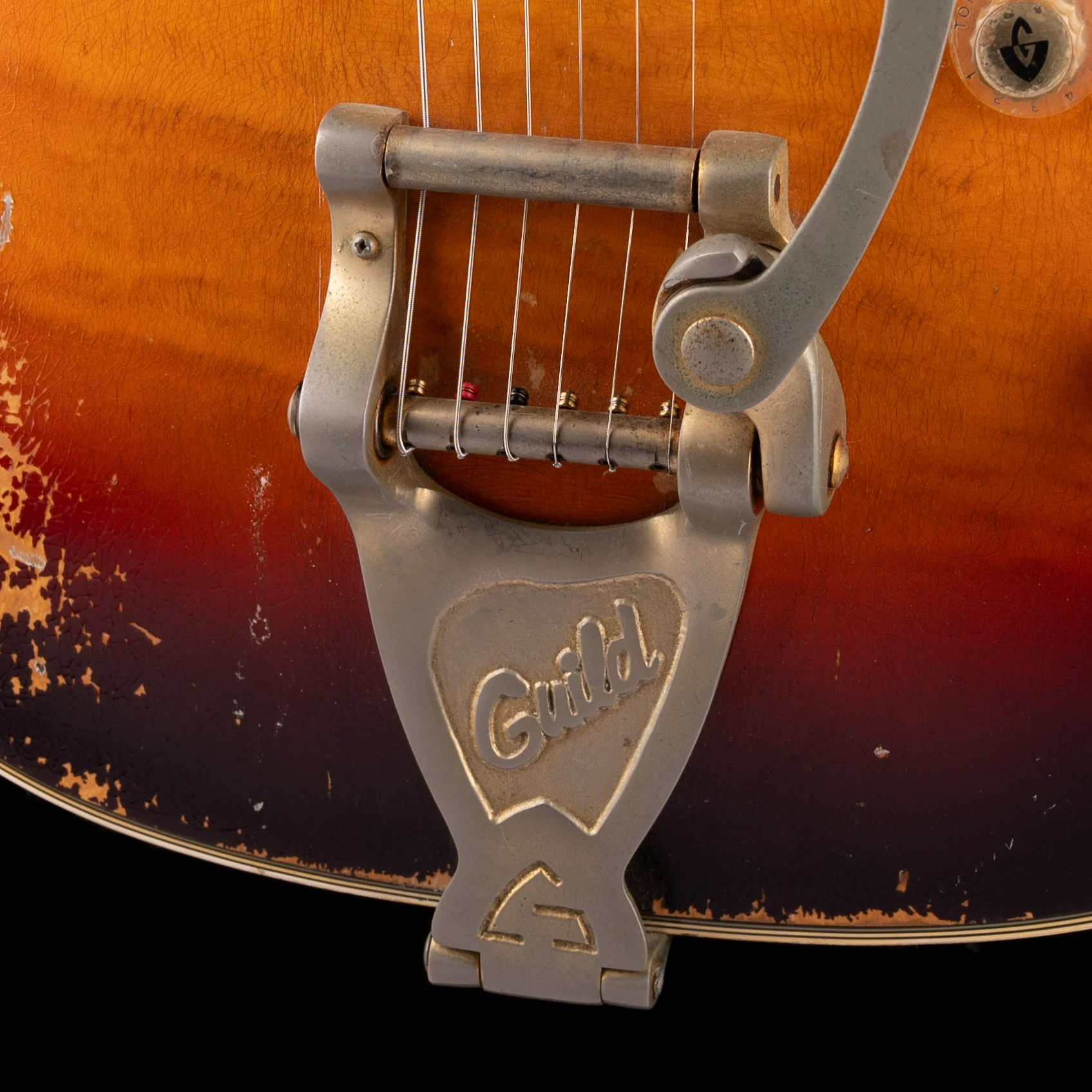 Vintage Guild	1966 Starfire VI Sunburst Semi-Hollowbody Guitar With OHSC - Image 5