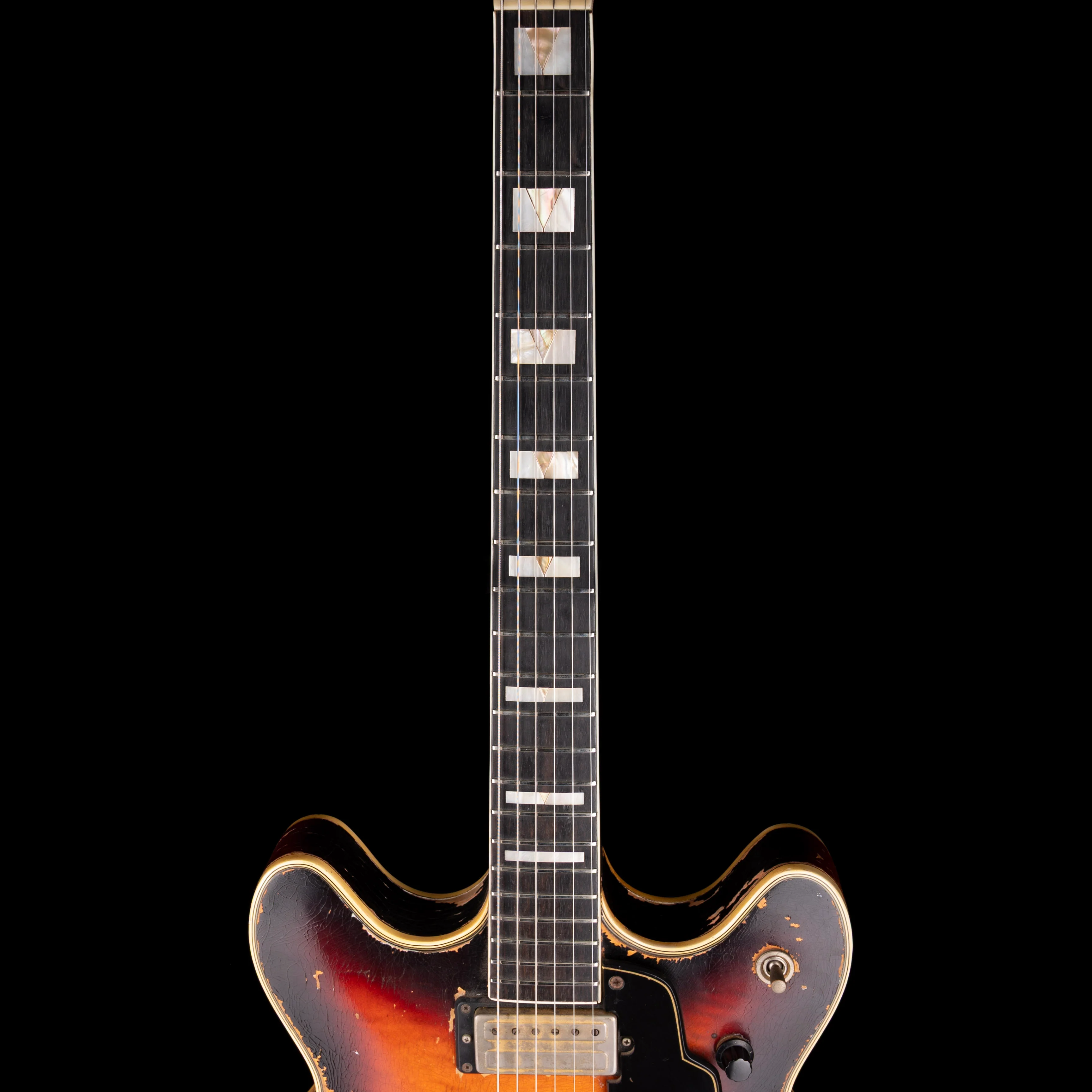 Vintage Guild	1966 Starfire VI Sunburst Semi-Hollowbody Guitar With OHSC - Image 9