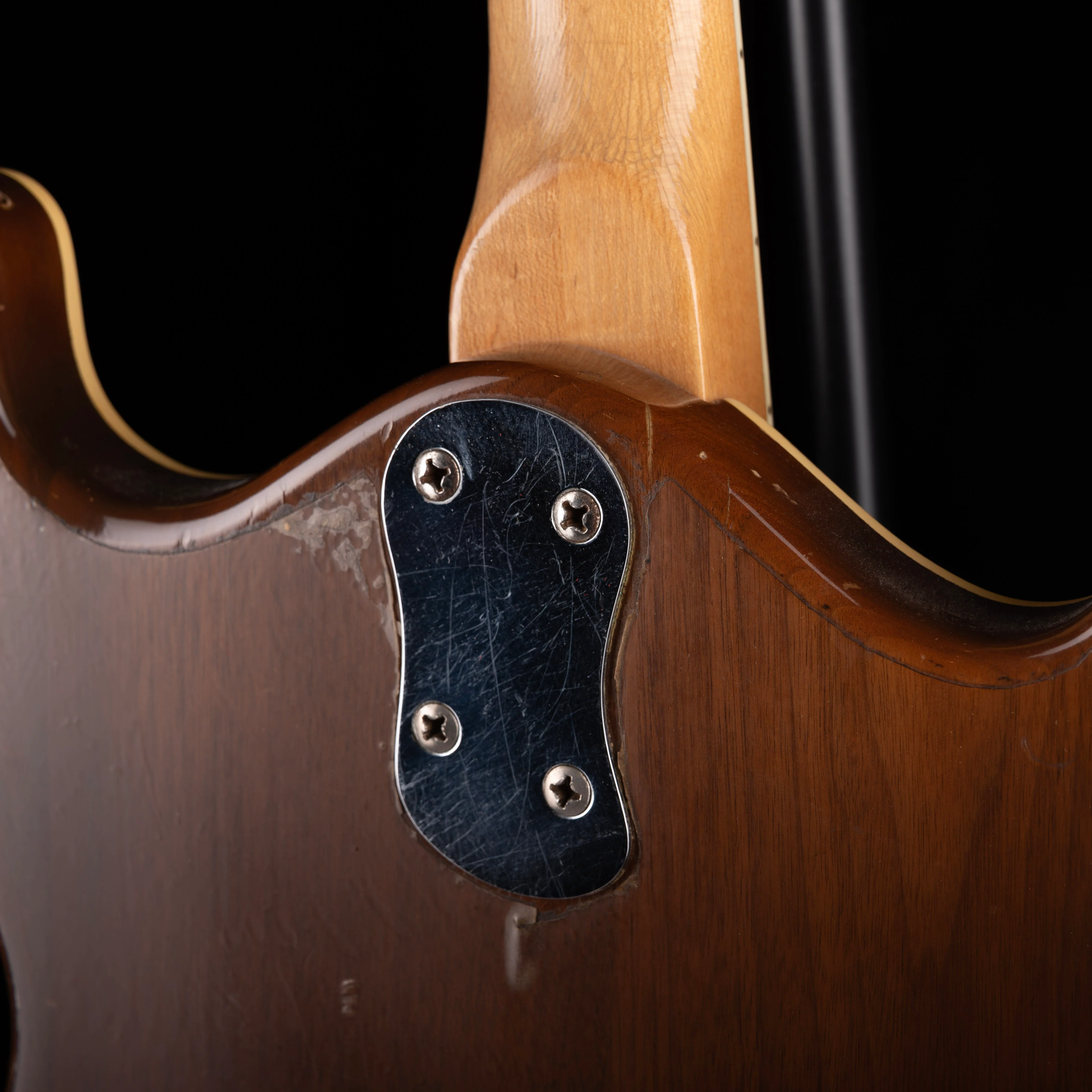 Vintage 60's Mosrite Joe Maphis Bass Natural With OHSC - Image 15