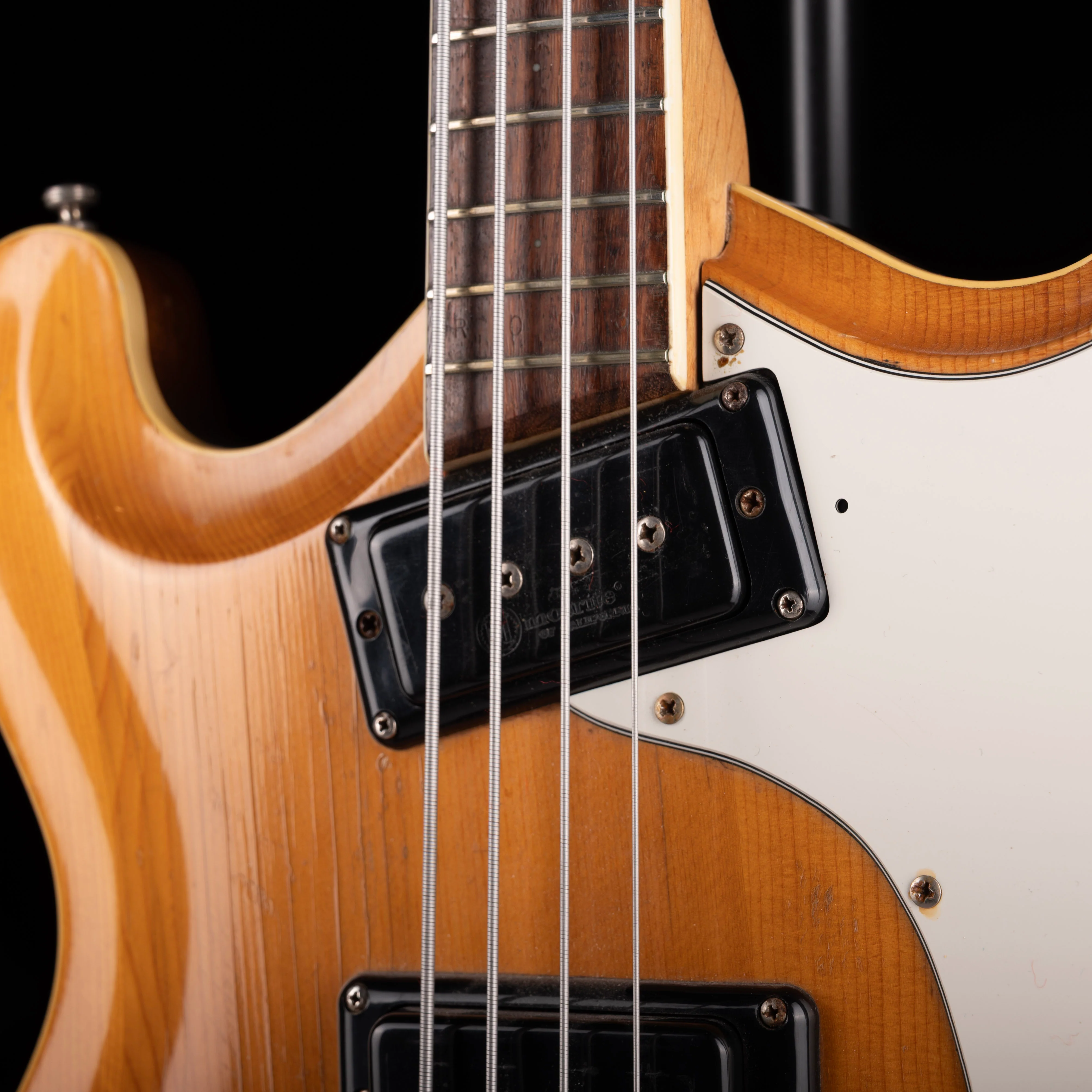 Vintage 60's Mosrite Joe Maphis Bass Natural With OHSC - Image 5