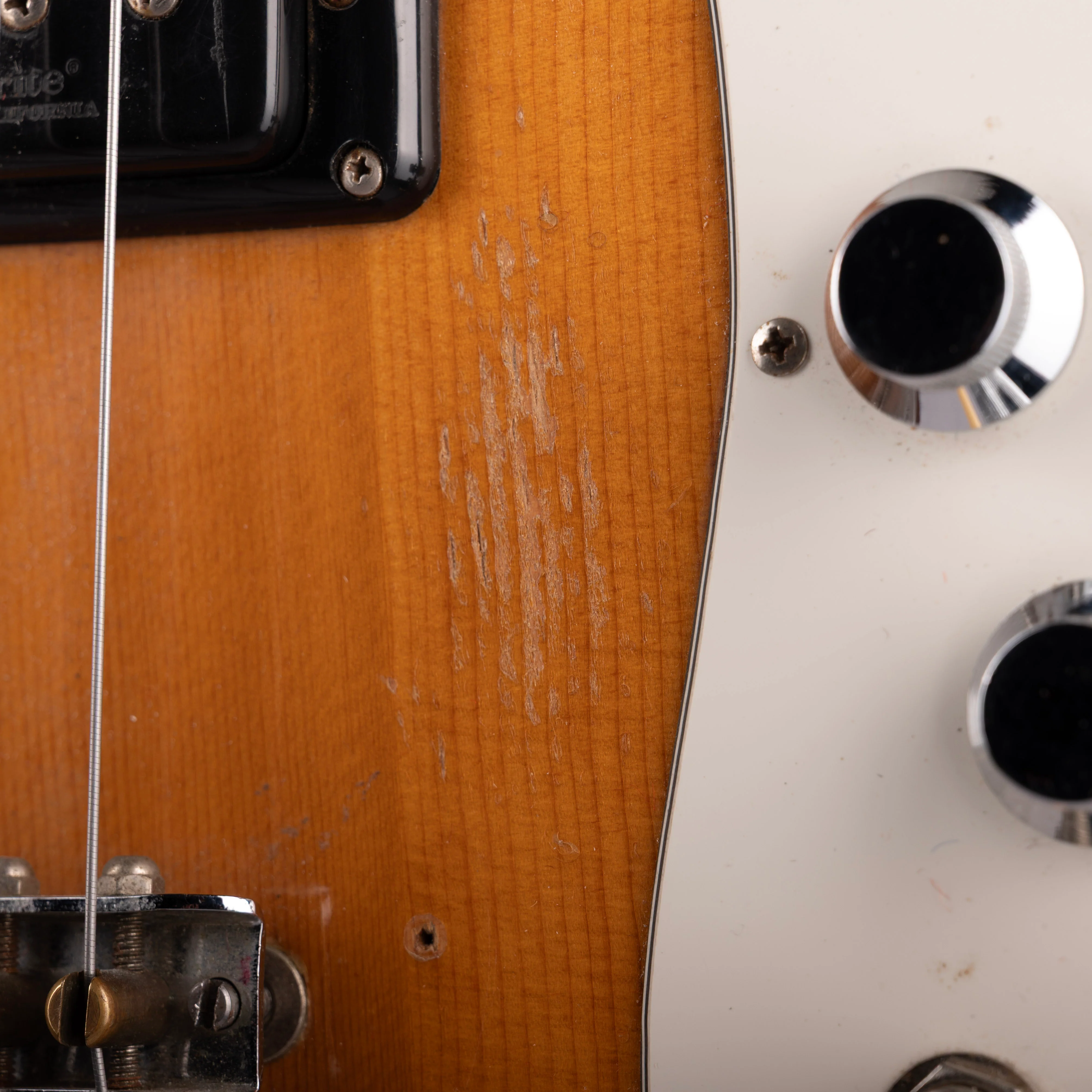 Vintage 60's Mosrite Joe Maphis Bass Natural With OHSC - Image 7