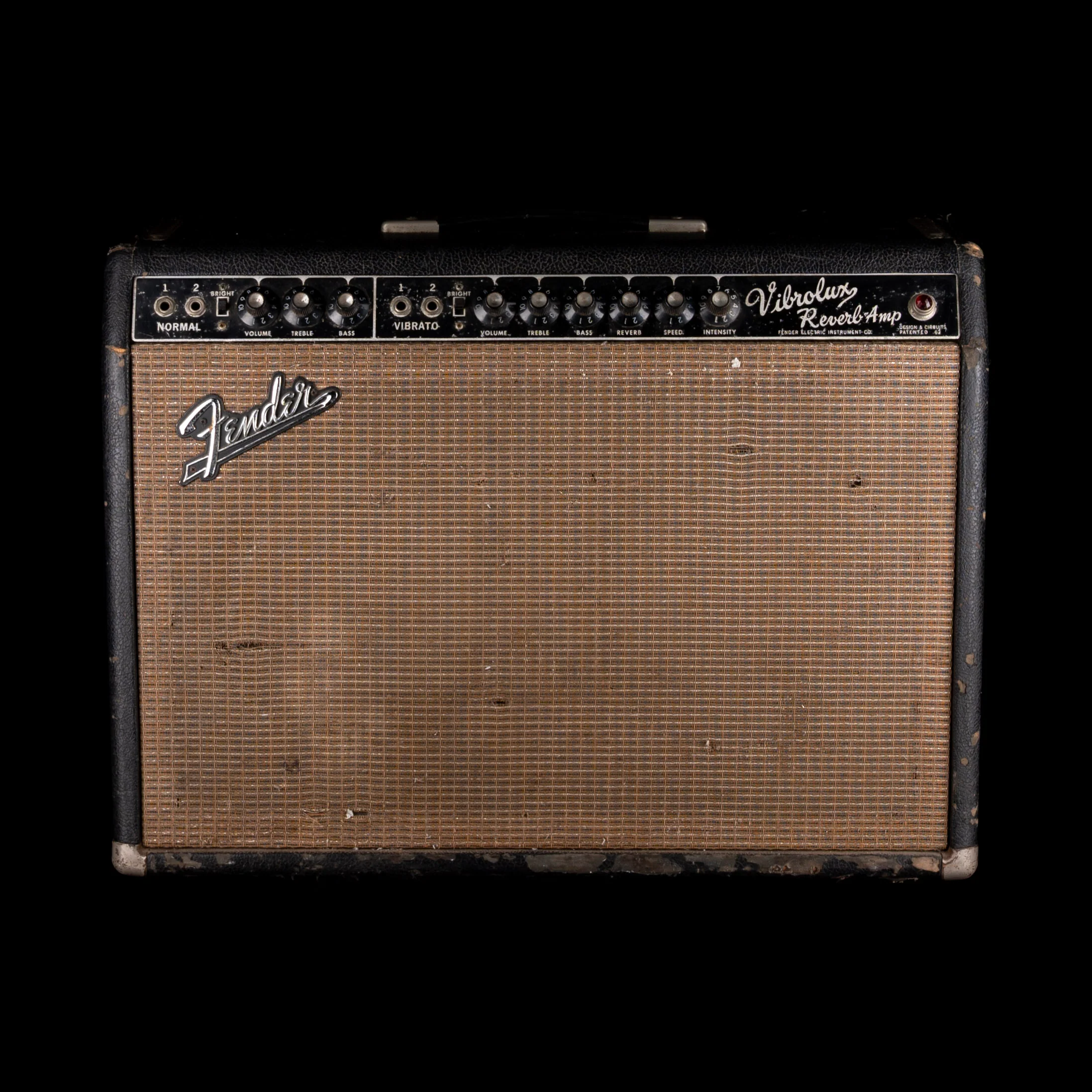 Vintage Pre-CBS 1964 Fender Vibrolux Reverb 35-Watt 2x10" Guitar Amp Combo With Cover