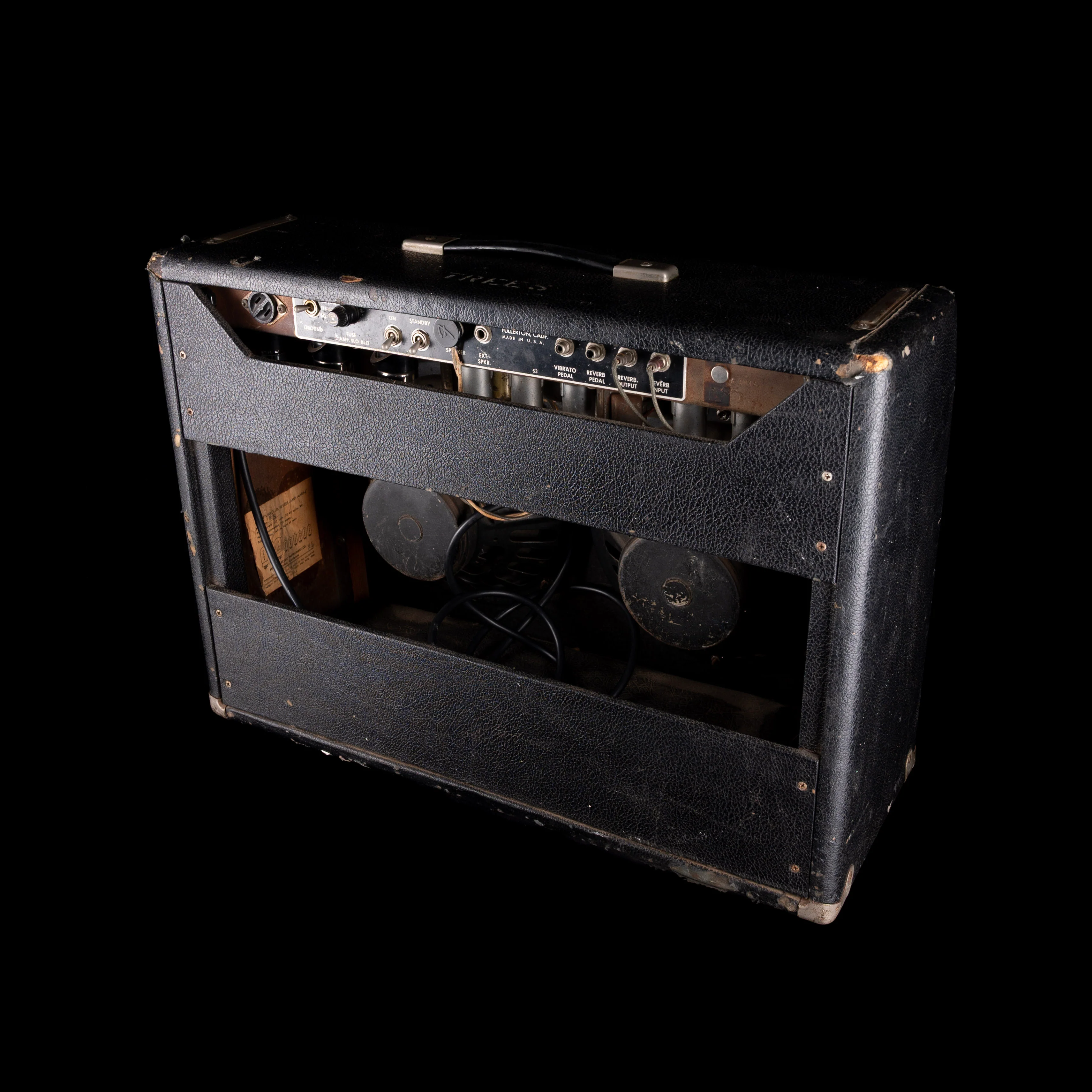 Vintage Pre-CBS 1964 Fender Vibrolux Reverb 35-Watt 2x10" Guitar Amp Combo With Cover - Image 13