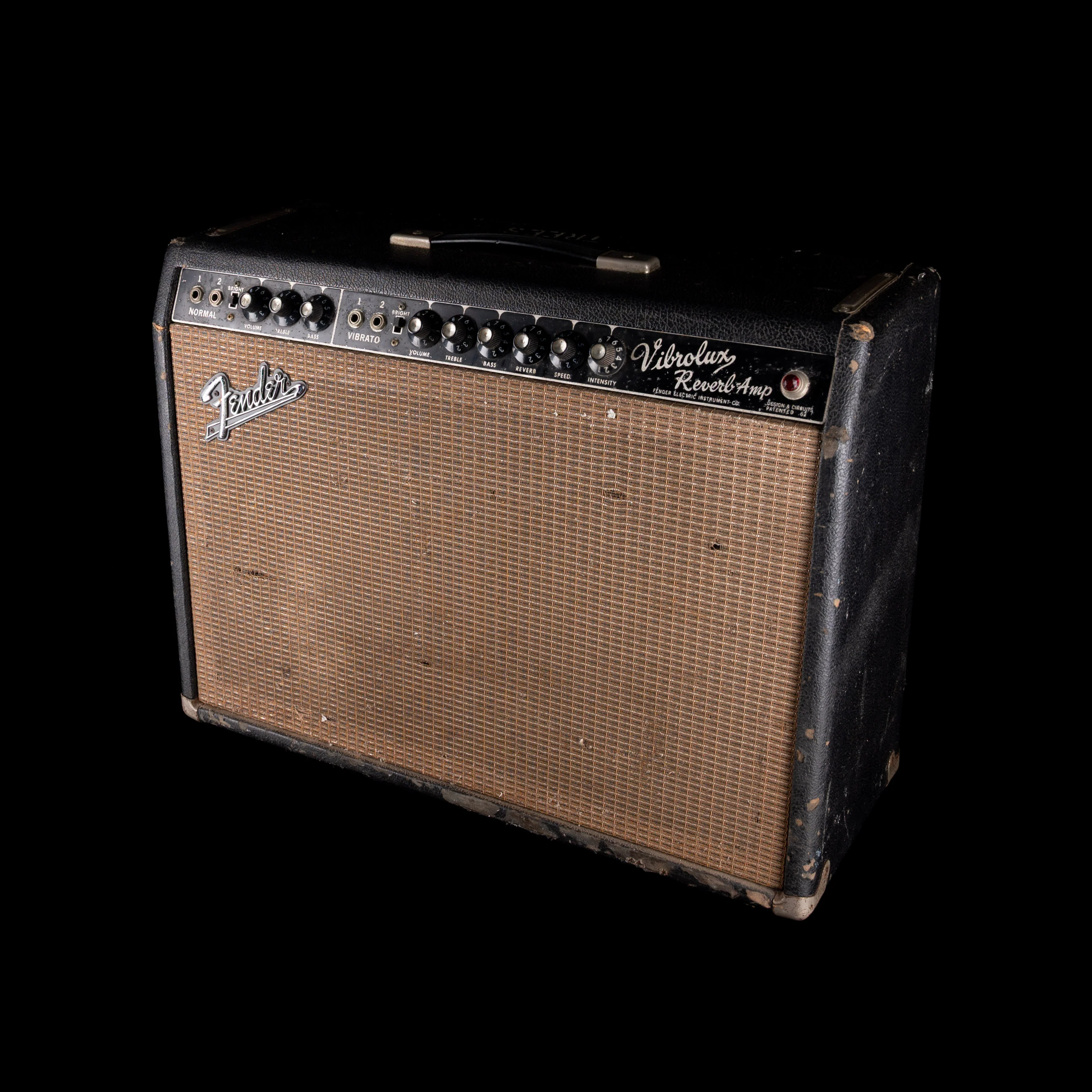 Vintage Pre-CBS 1964 Fender Vibrolux Reverb 35-Watt 2x10" Guitar Amp Combo With Cover - Image 2