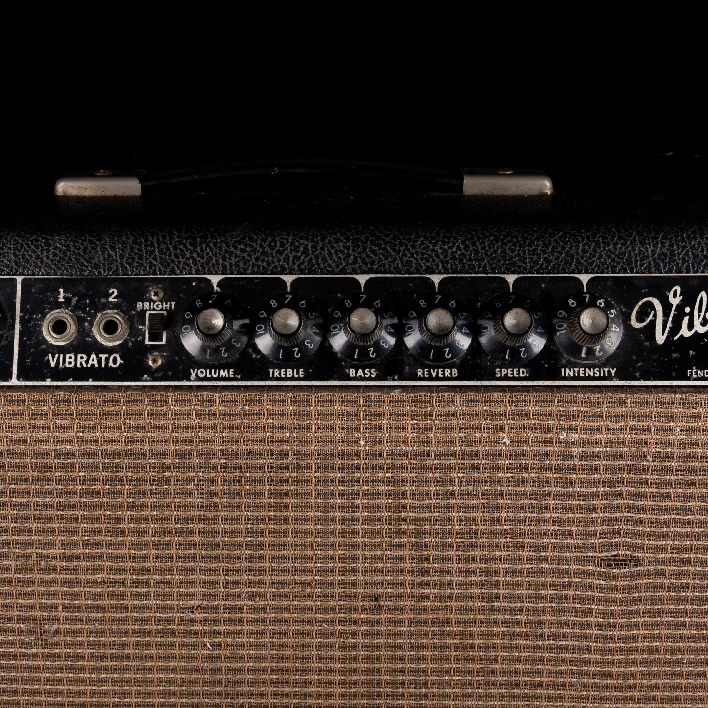 Vintage Pre-CBS 1964 Fender Vibrolux Reverb 35-Watt 2x10" Guitar Amp Combo With Cover - Image 4