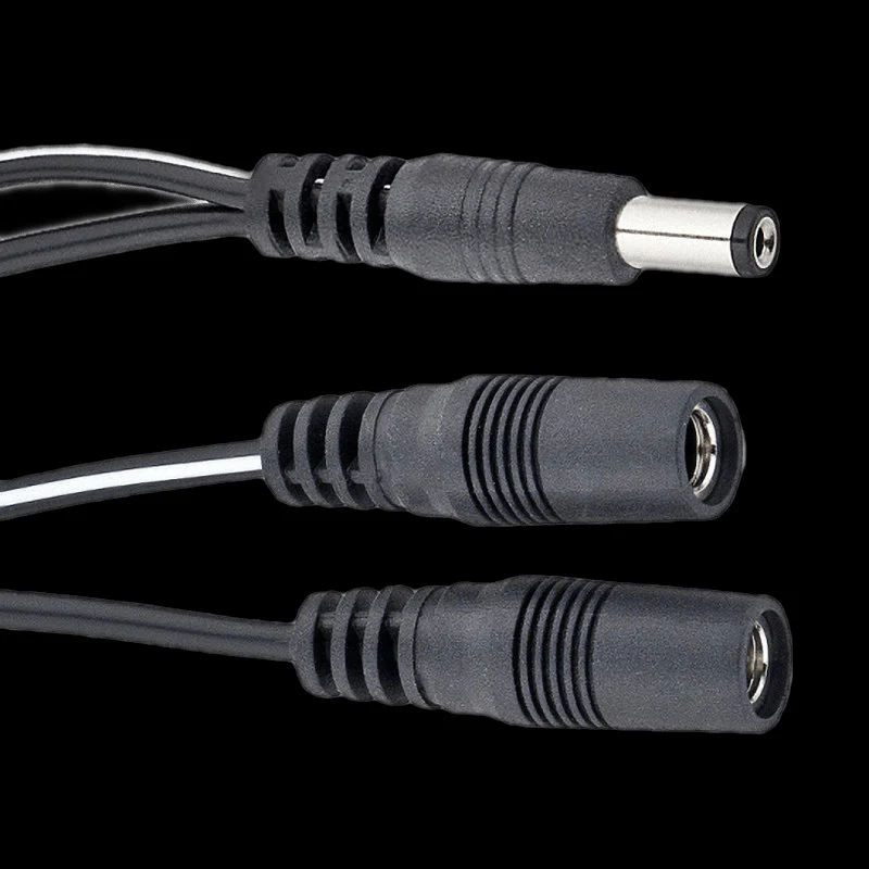 Voodoo Lab PPAV Output splitter adapter: 2.1mm straight barrel to two 2.1mm female: 4”
 Power Cable