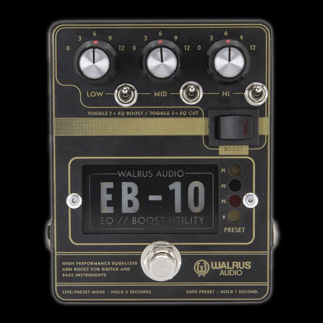 Walrus Audio EB-10 Preamp / EQ / Boost Black Pedal