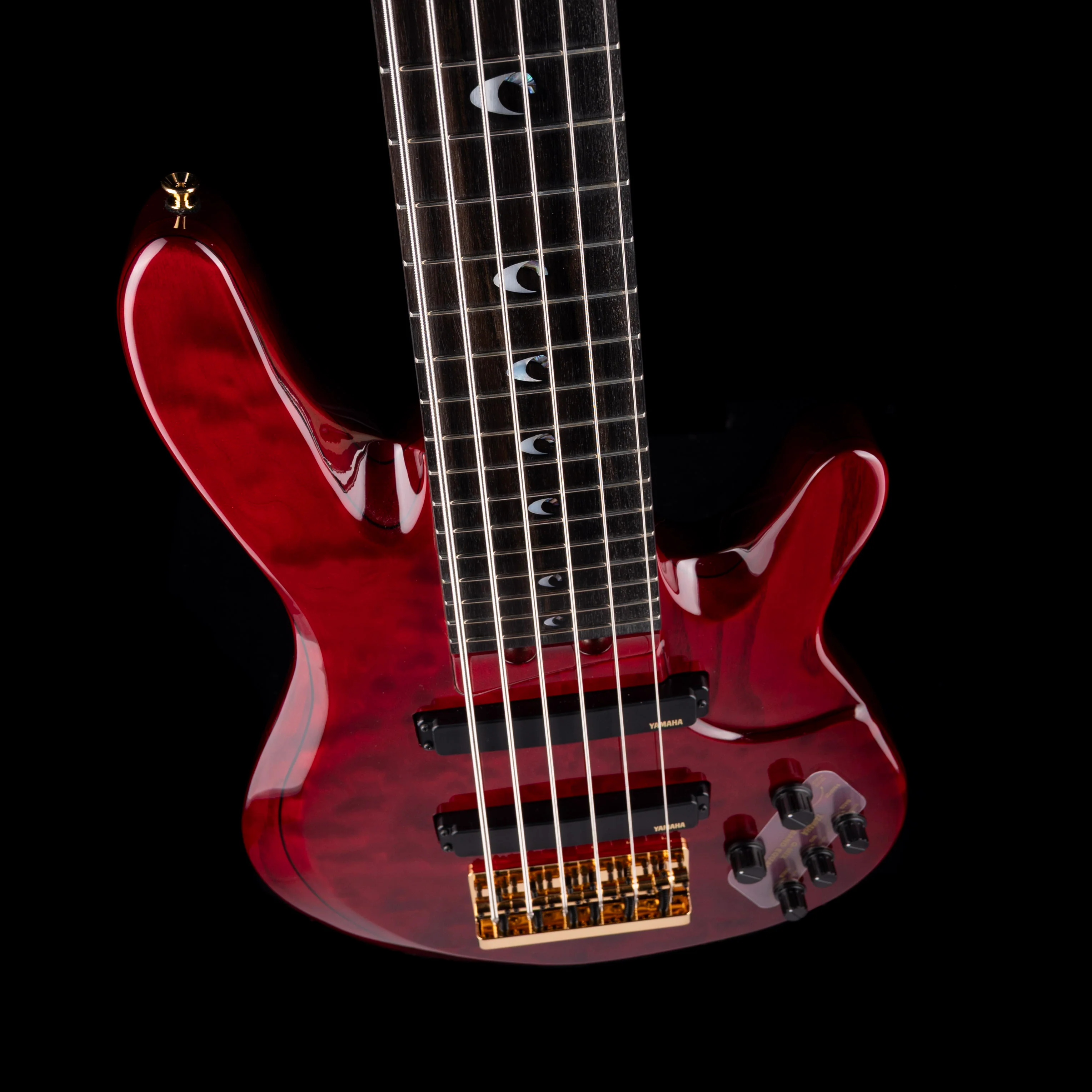 Yamaha John Patitucci TRB Signature Bass Translucent Dark Red with Case - Image 3