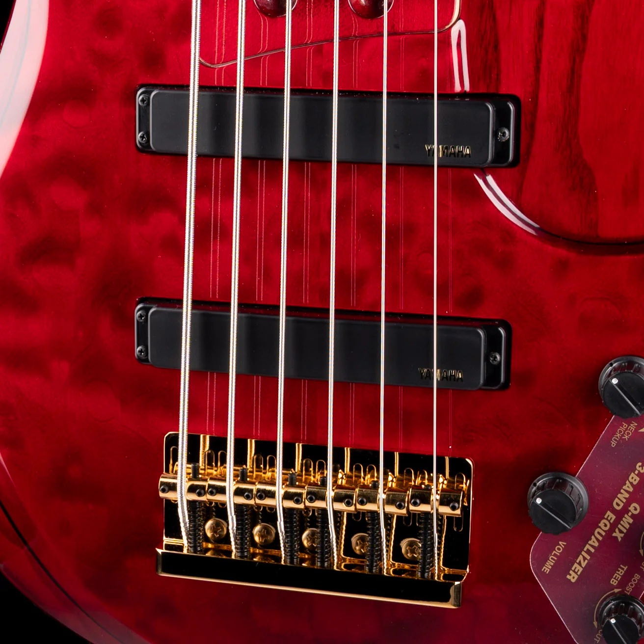 Yamaha John Patitucci TRB Signature Bass Translucent Dark Red with Case - Image 4