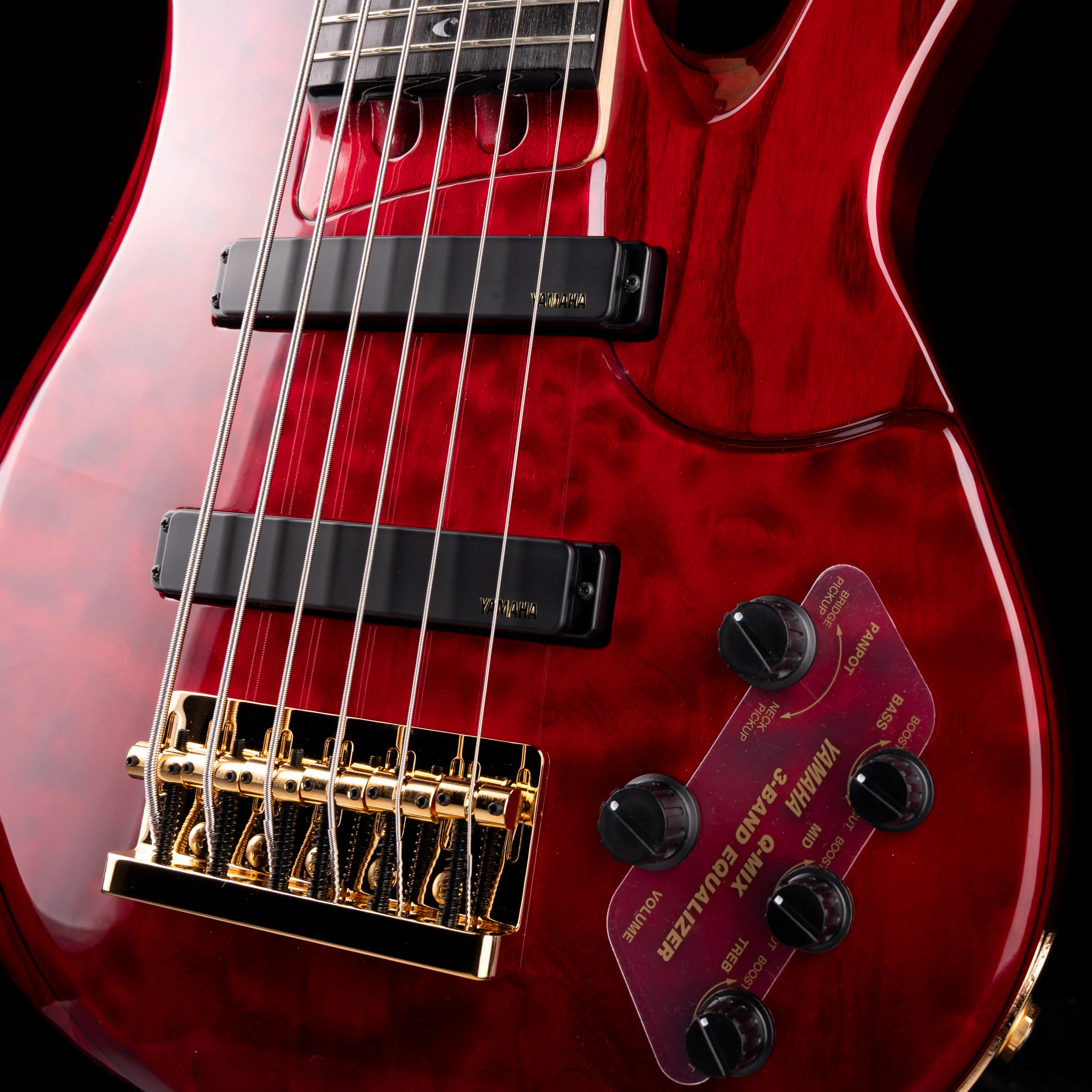 Yamaha John Patitucci TRB Signature Bass Translucent Dark Red with Case - Image 5