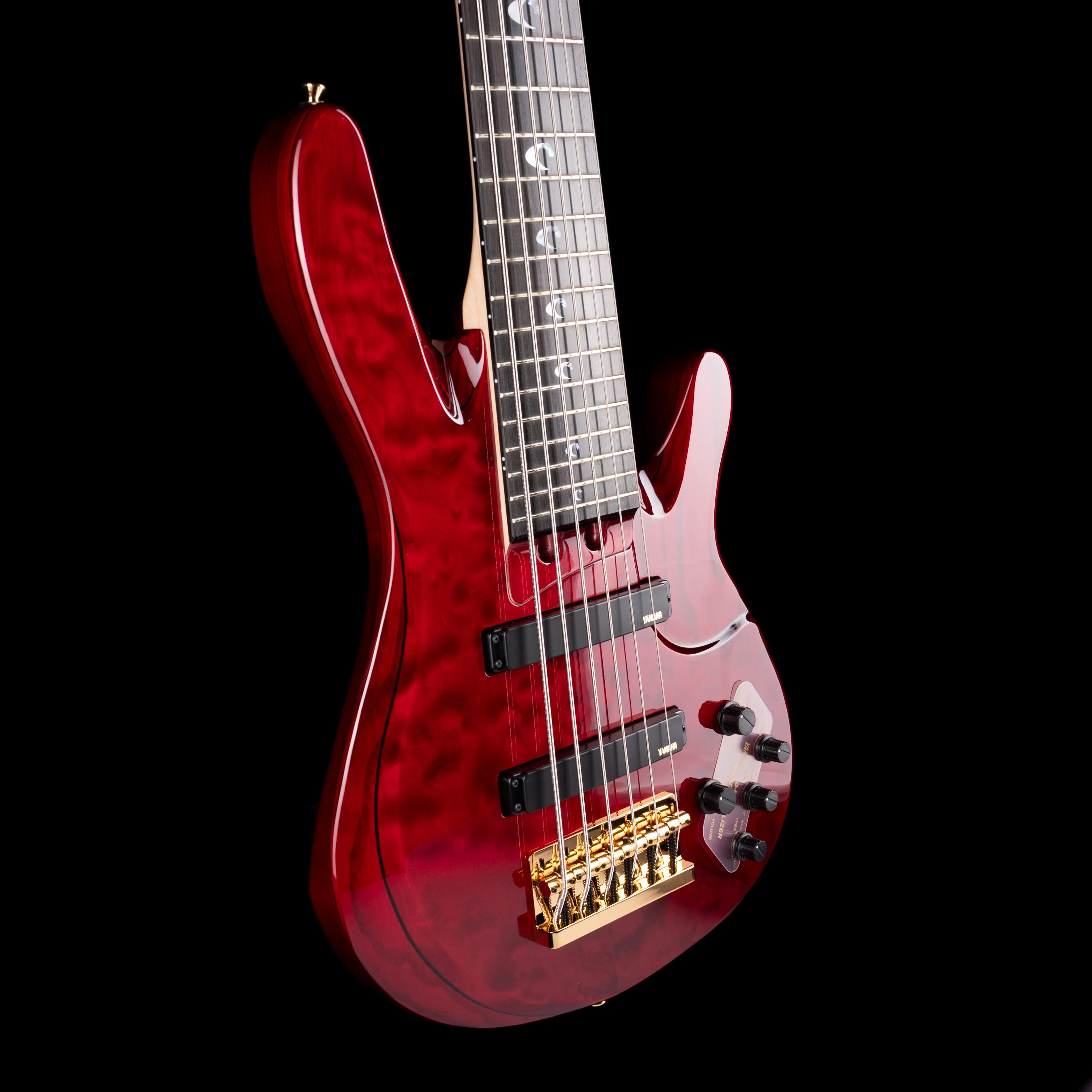 Yamaha John Patitucci TRB Signature Bass Translucent Dark Red with Case - Image 6